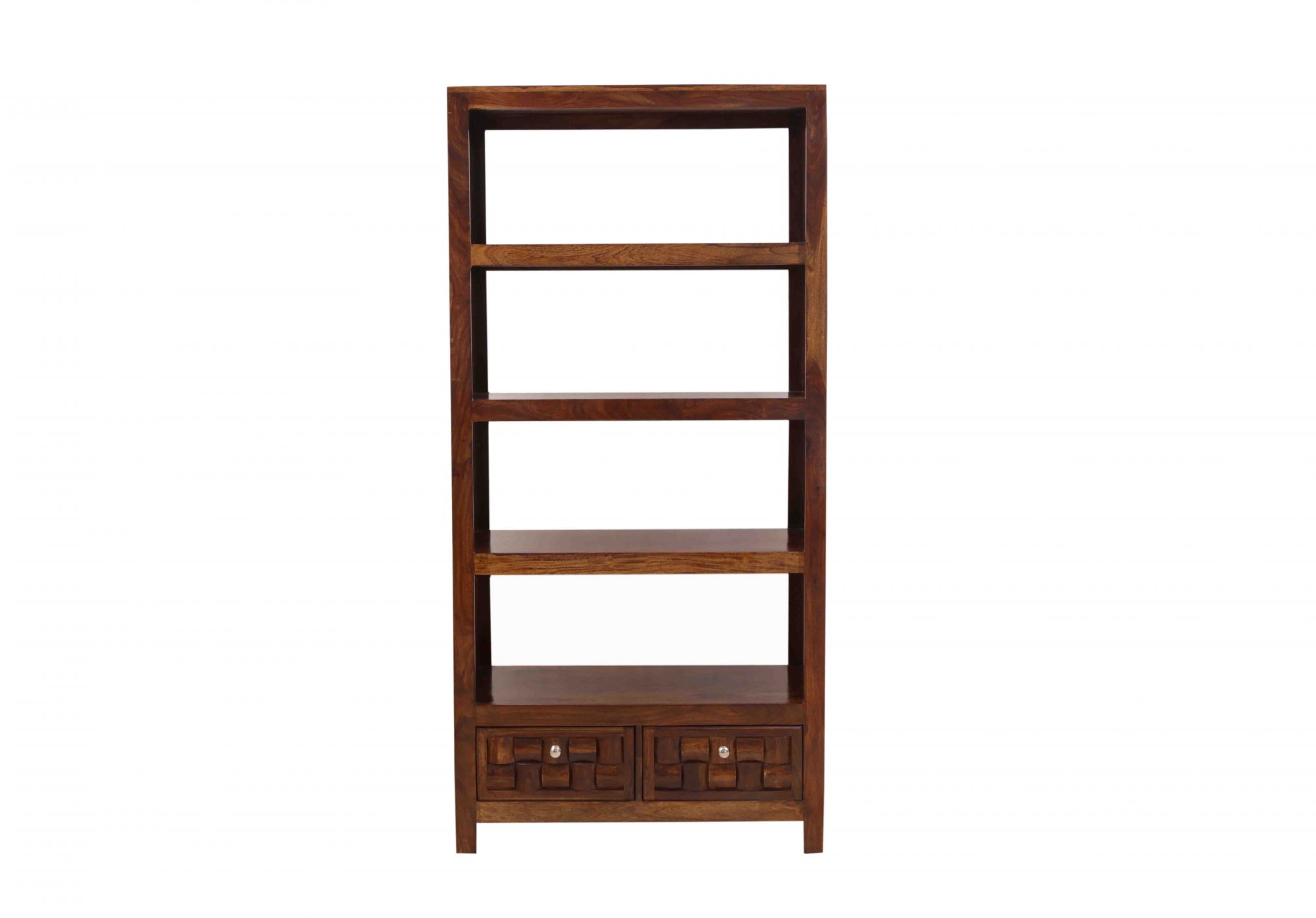 Ailuk Sheesham Wooden Book Shelf Teak finish