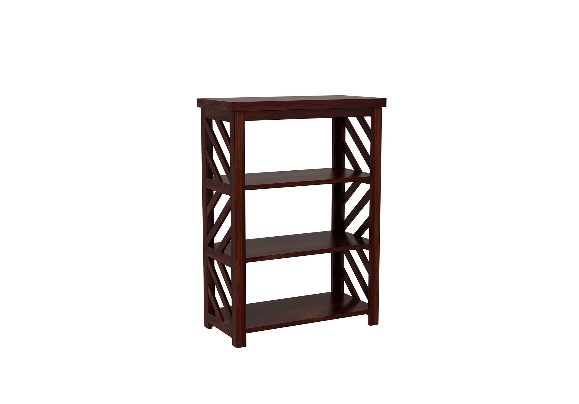 Saylor Sheesham Wood Medium Size Bookshelf Walnut finish