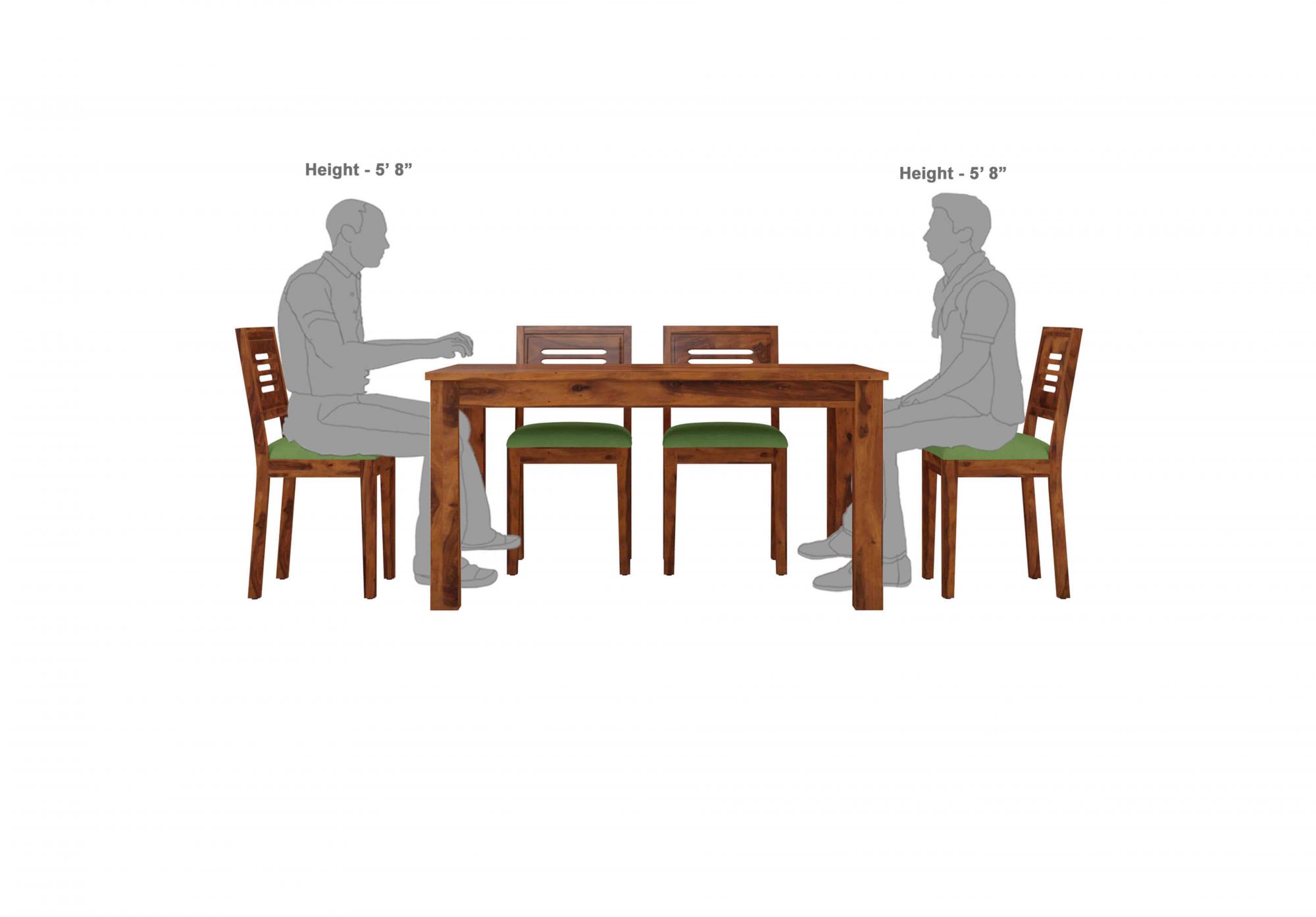 Luzon Sheesham Wood 6 Seater Dining Table