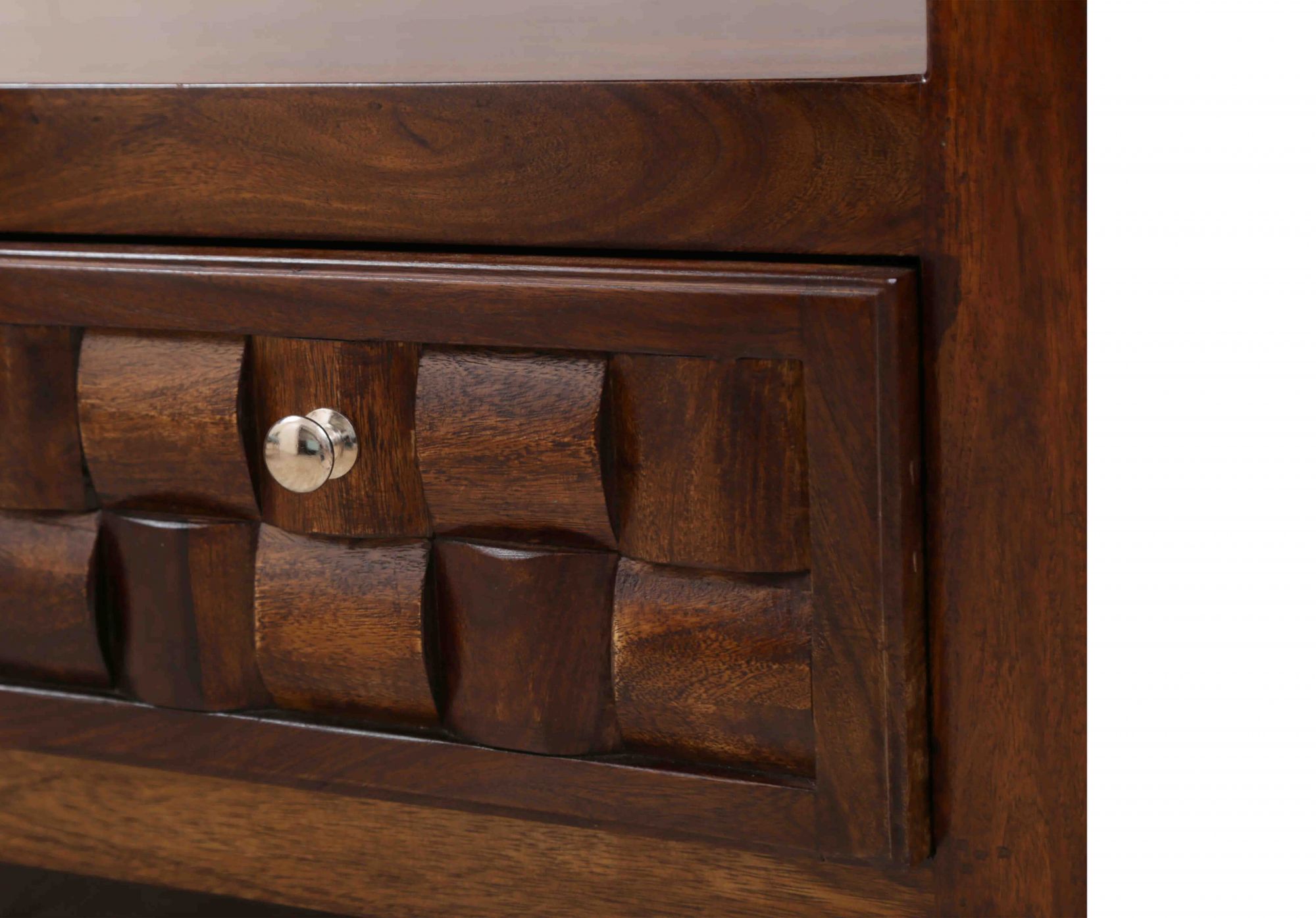 Ailuk Sheesham Wooden Book Shelf Teak finish