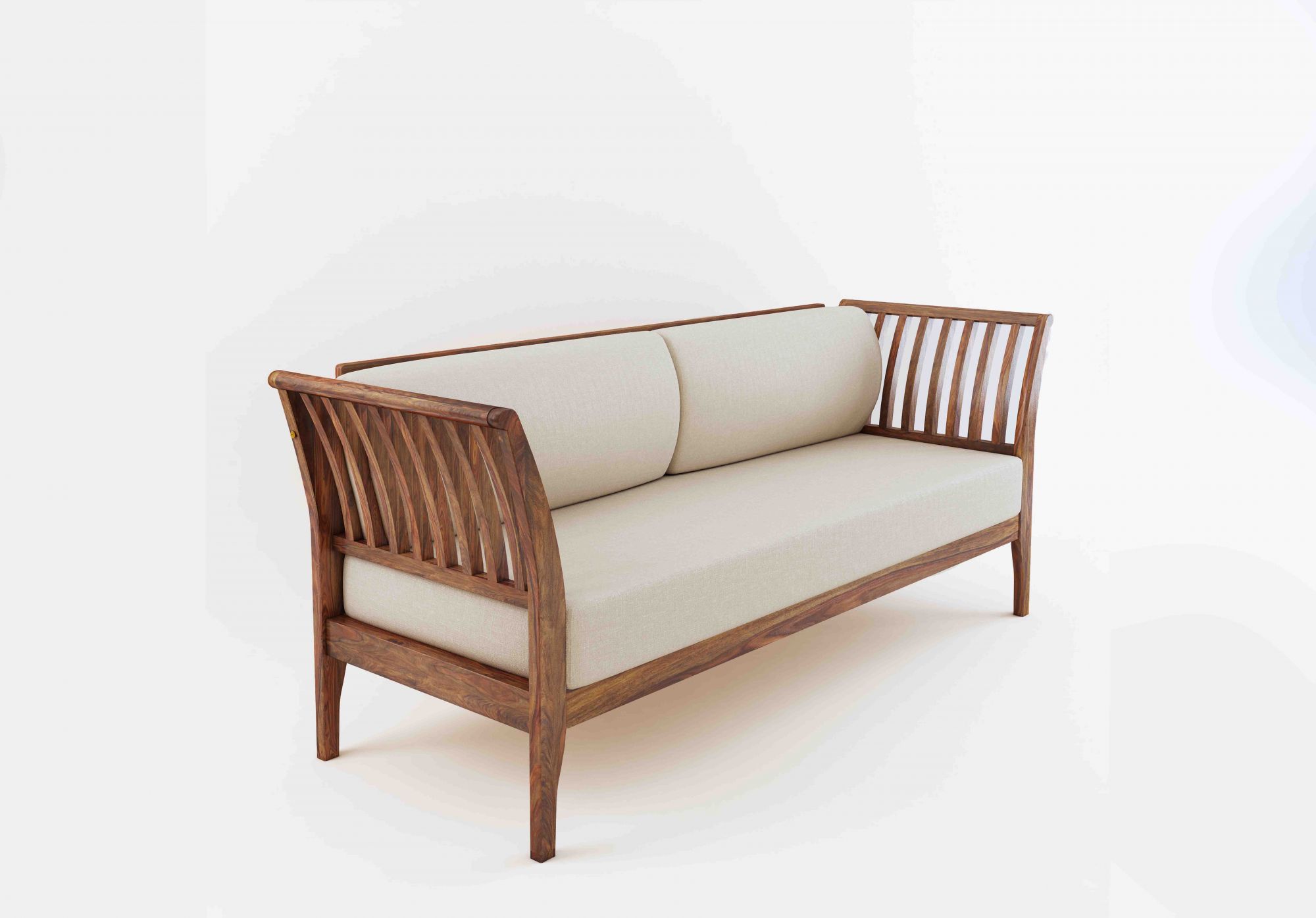 Napier Sheesham Wood Sofa Set Teak finish
