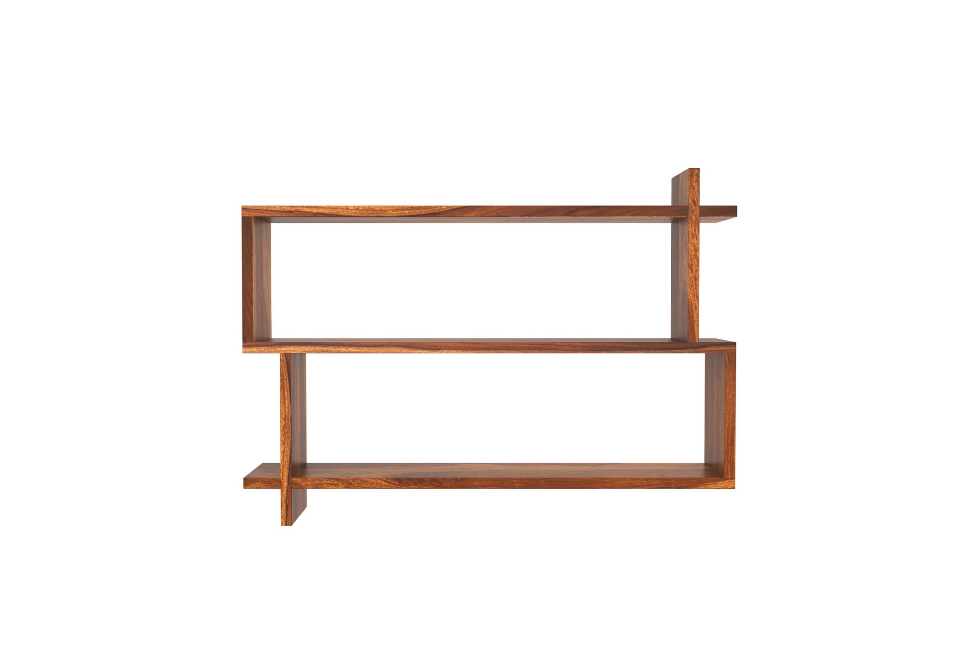 Floating Sheesham Wood Wall Shelves Walnut finish