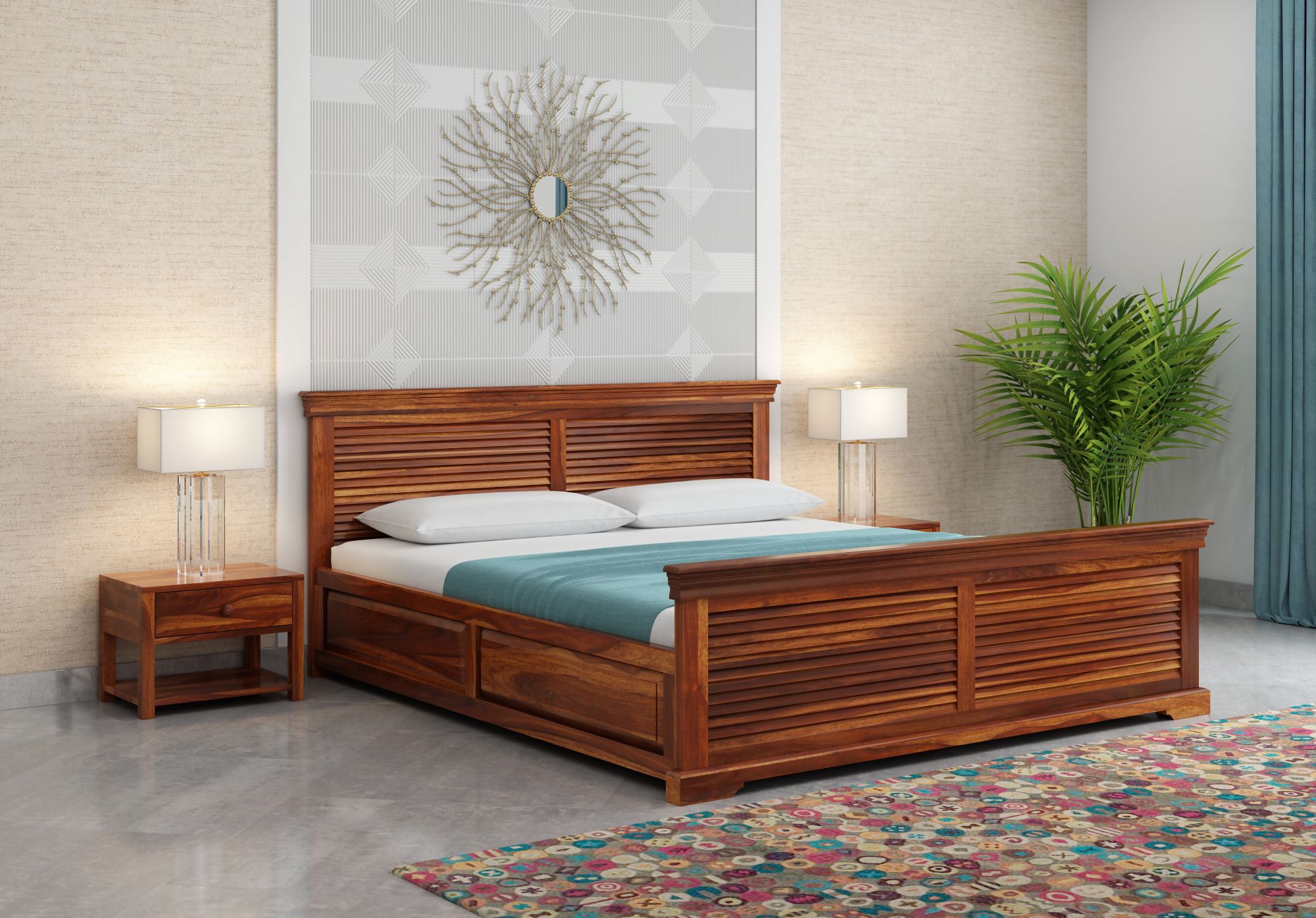 Barren Bed With Box Storage