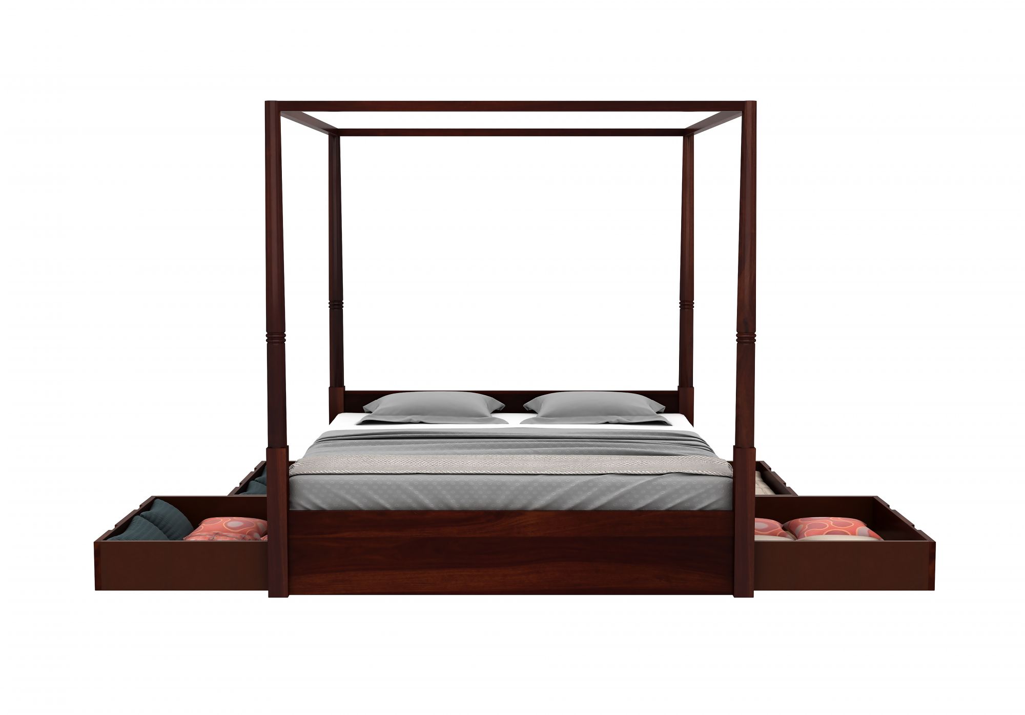 Basel Bed With Side Drawers