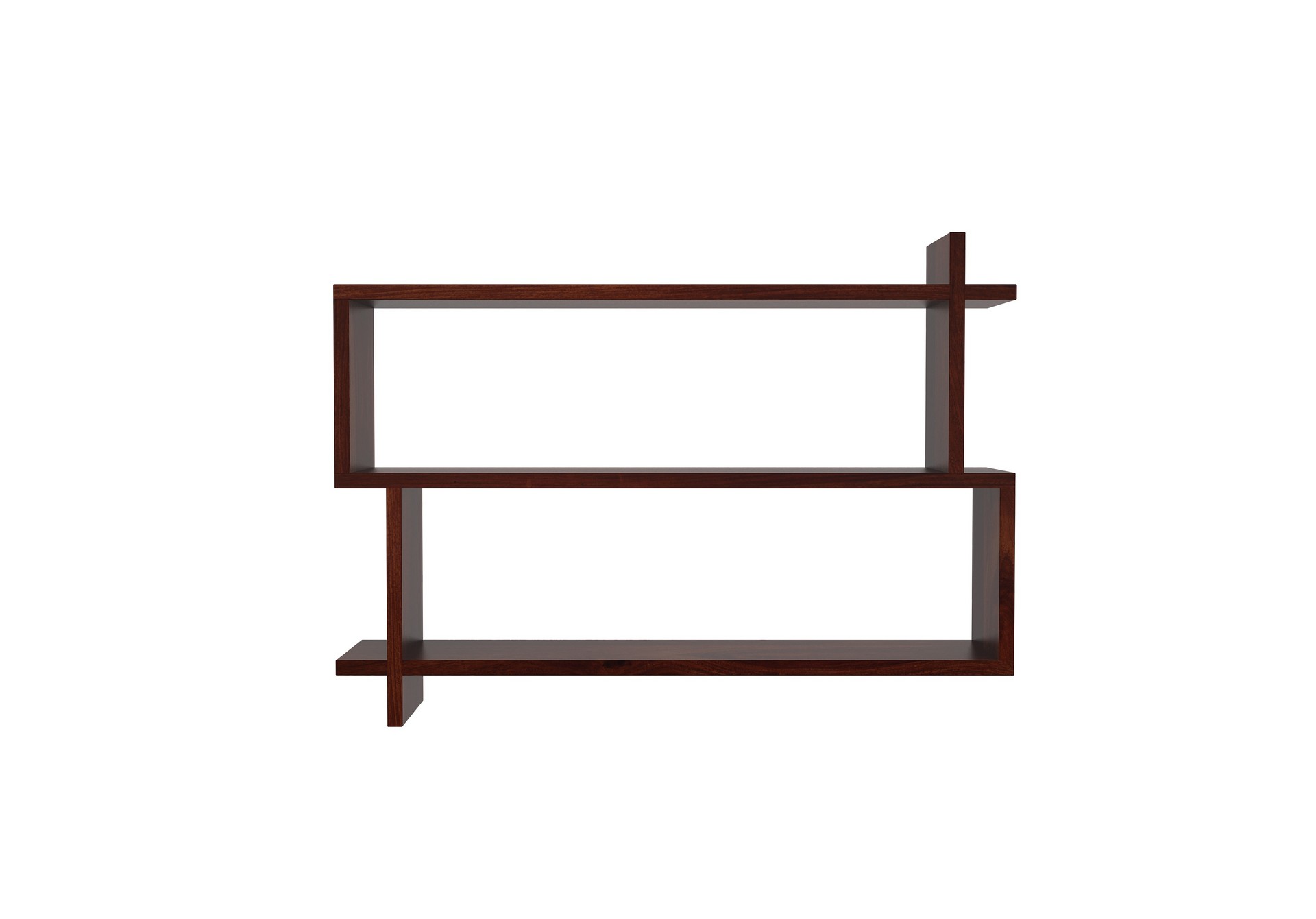 Floating Sheesham Wood Wall Shelves Walnut finish