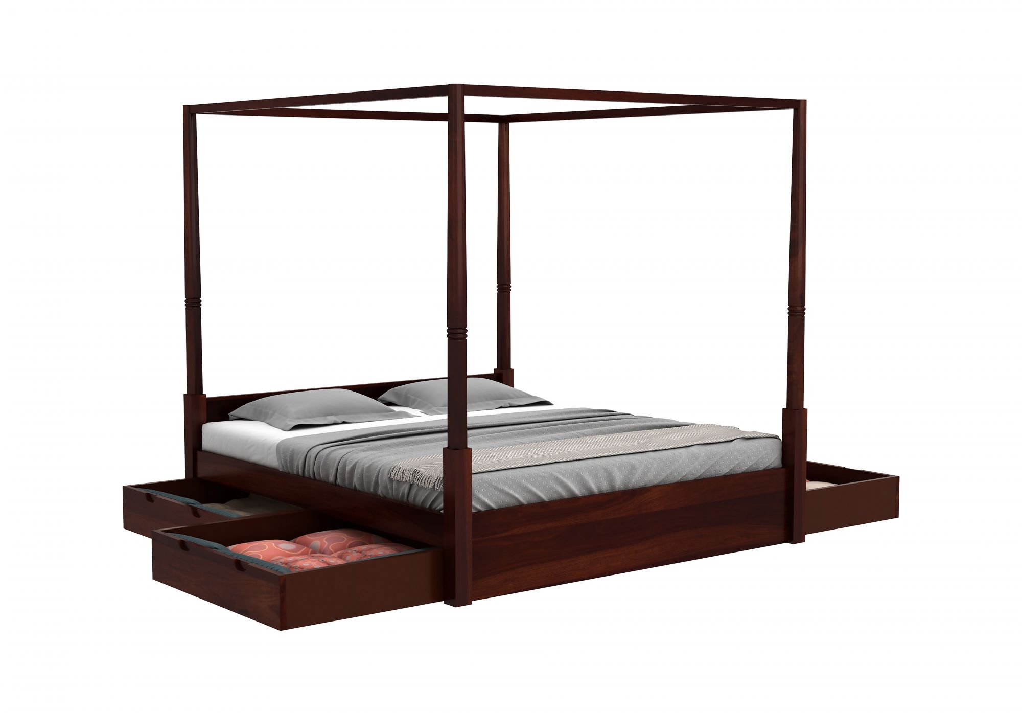 Basel Bed With Side Drawers