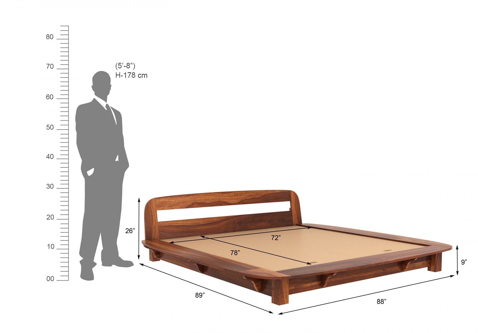 Belle Bed Without Storage