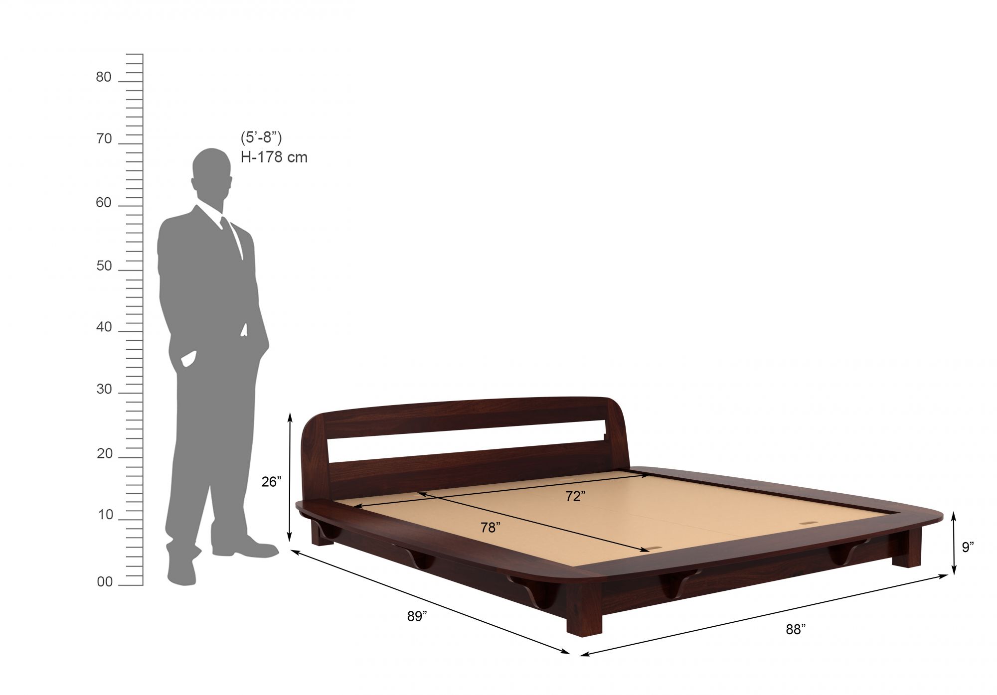 Belle Bed Without Storage
