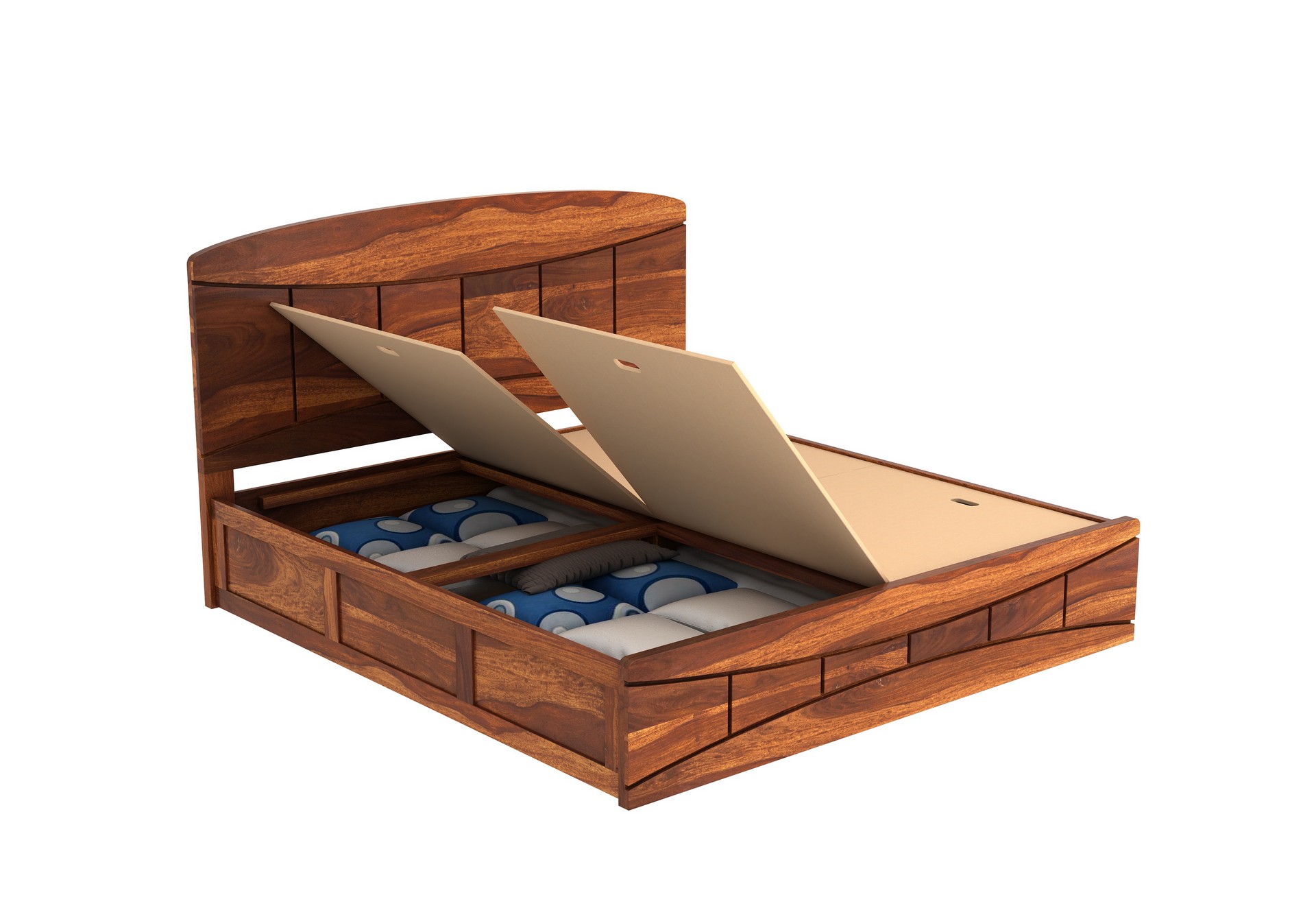 Cedar Bed With Box Storage