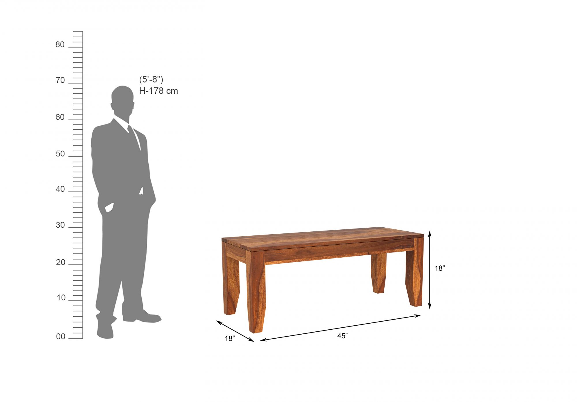 Mantaro Sheesham Wood Dining Table 6 Seater