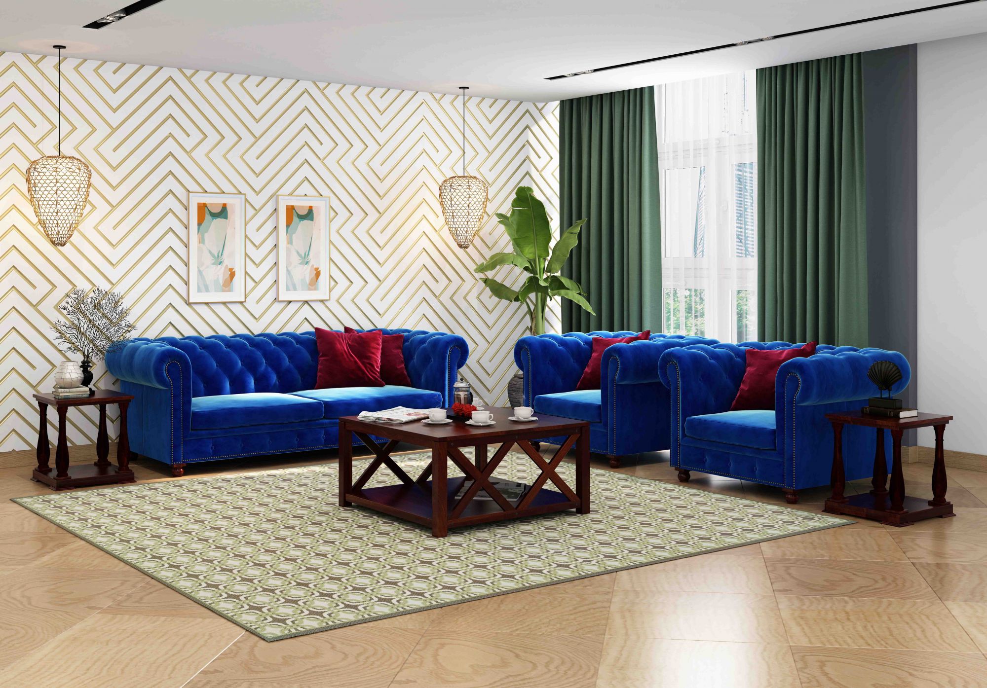 Windsor 5 Seater Fabric Sofa Set