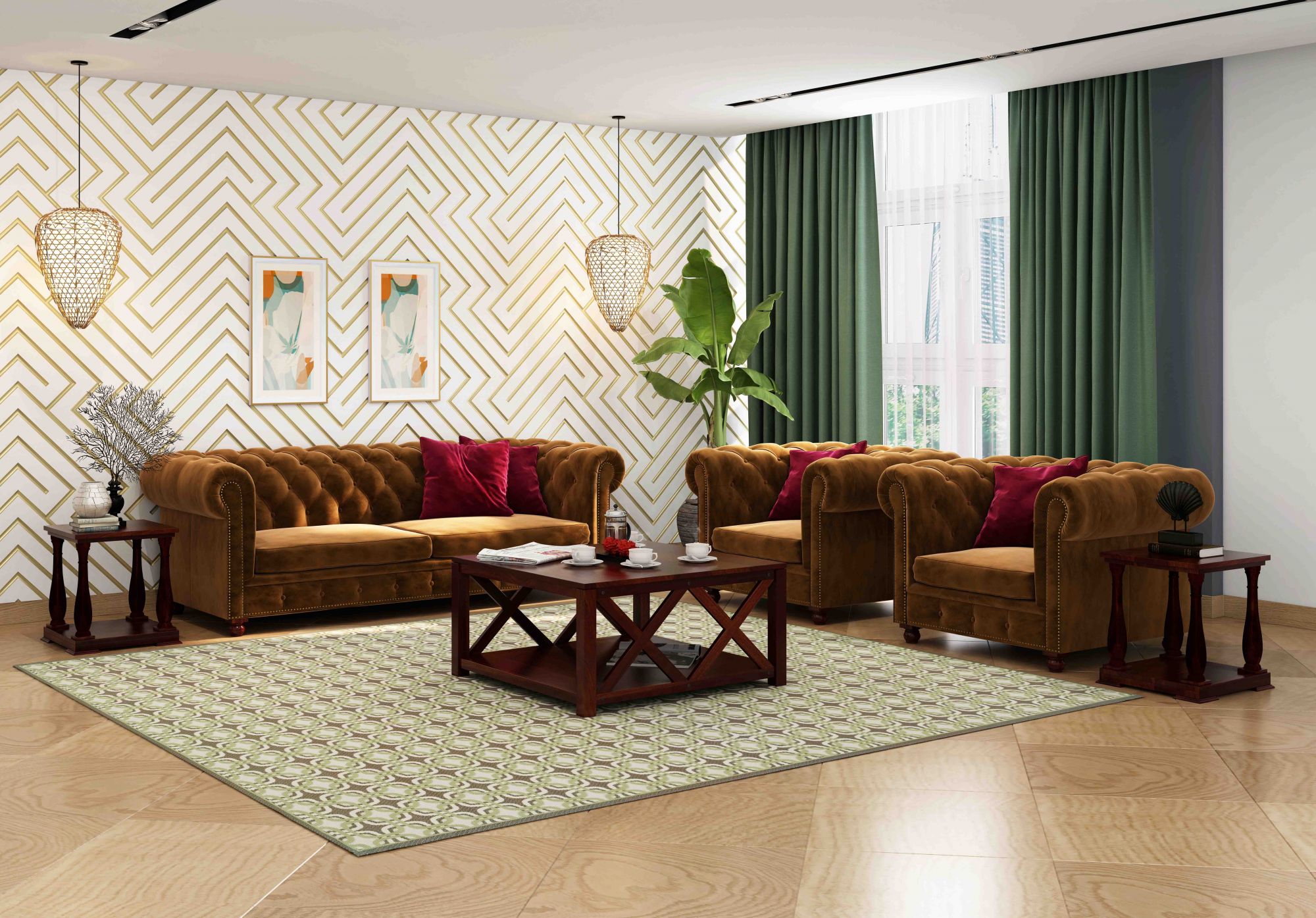 Windsor 5 Seater Fabric Sofa Set