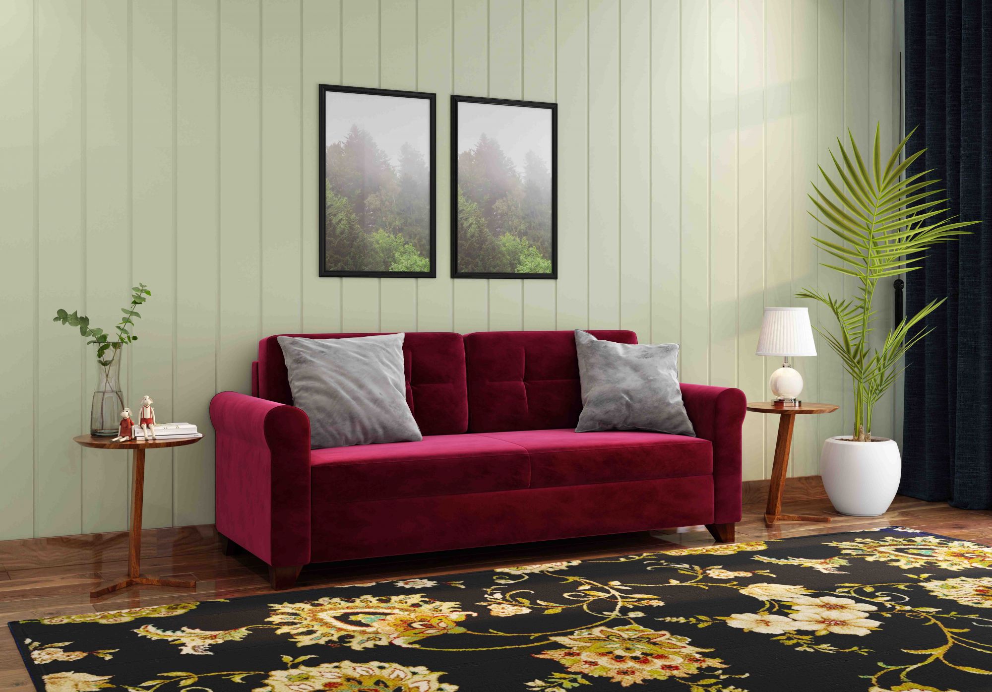 3 Seater Fabric Sofa Set