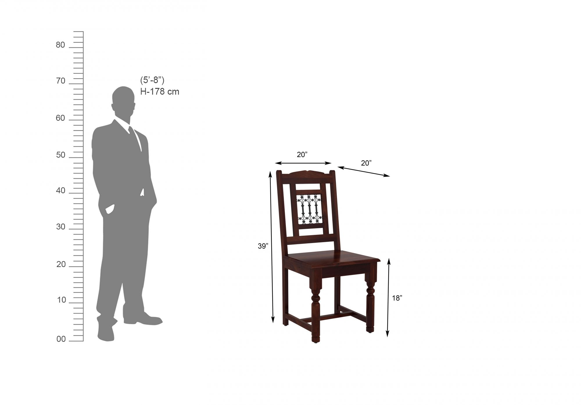 Indus Sheesham Wood Dining Table 6 Seater