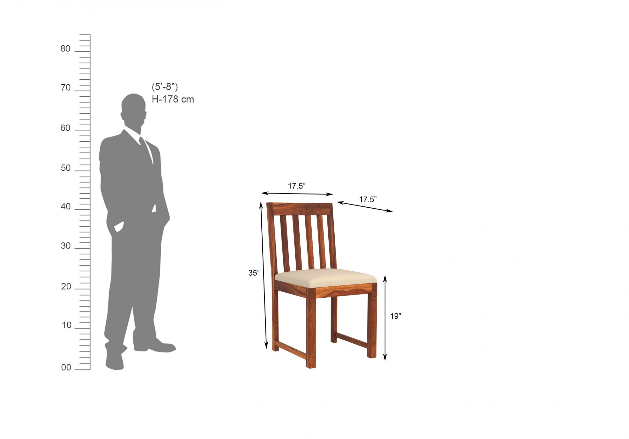 Nile Sheesham Wood Dining Table 6 Seater