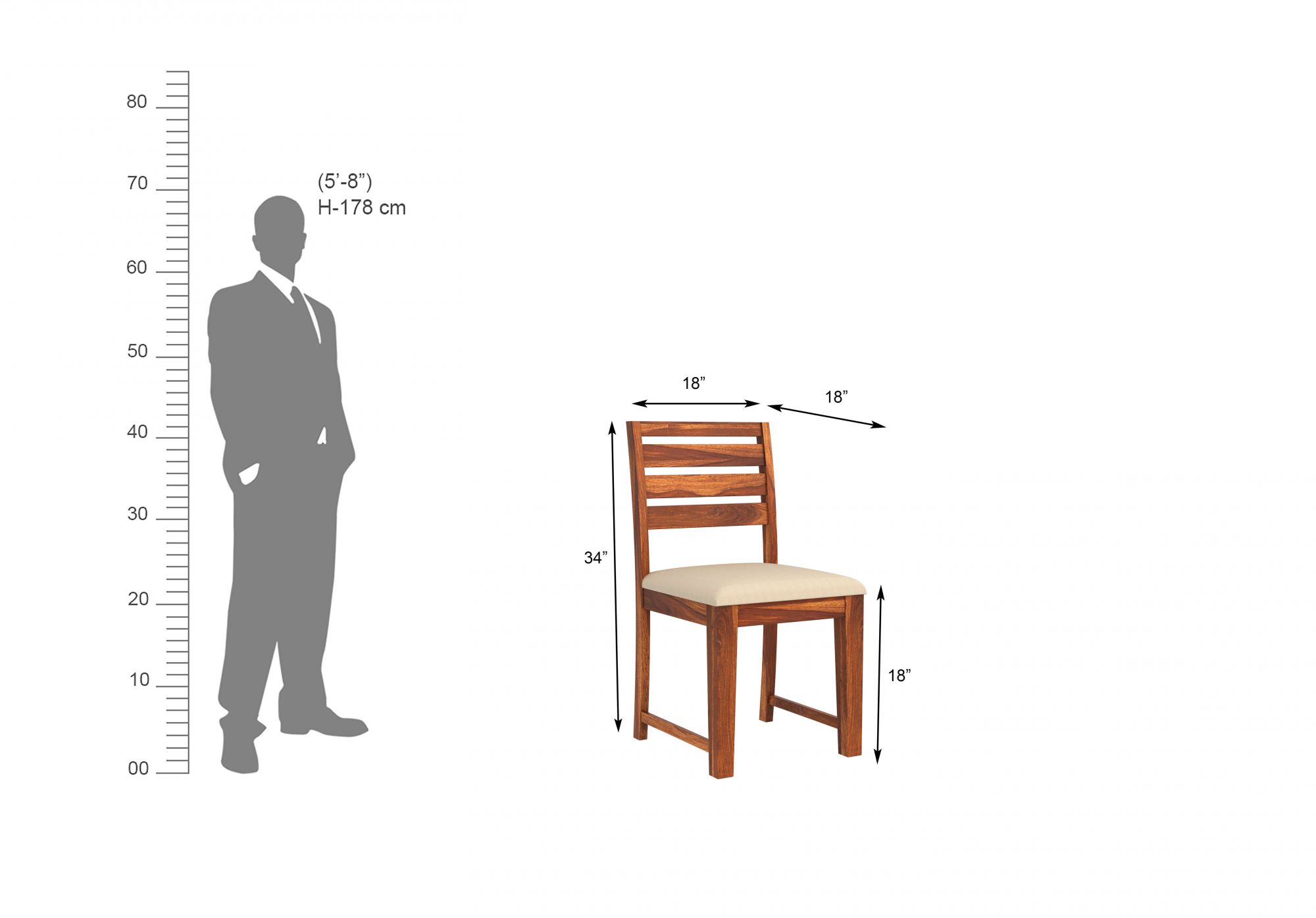 Rocha Sheesham Wood Dining Table 6 Seater