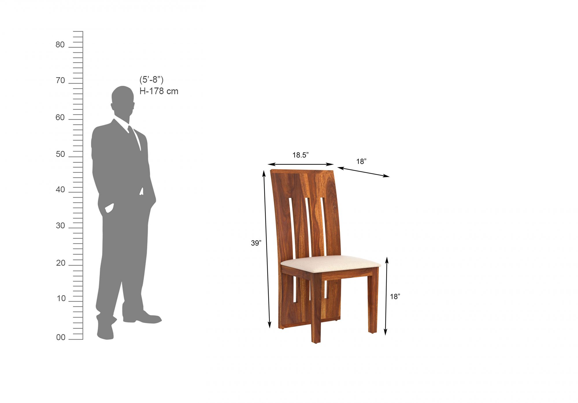 Comino Sheesham Wood Dining Table 6 Seater