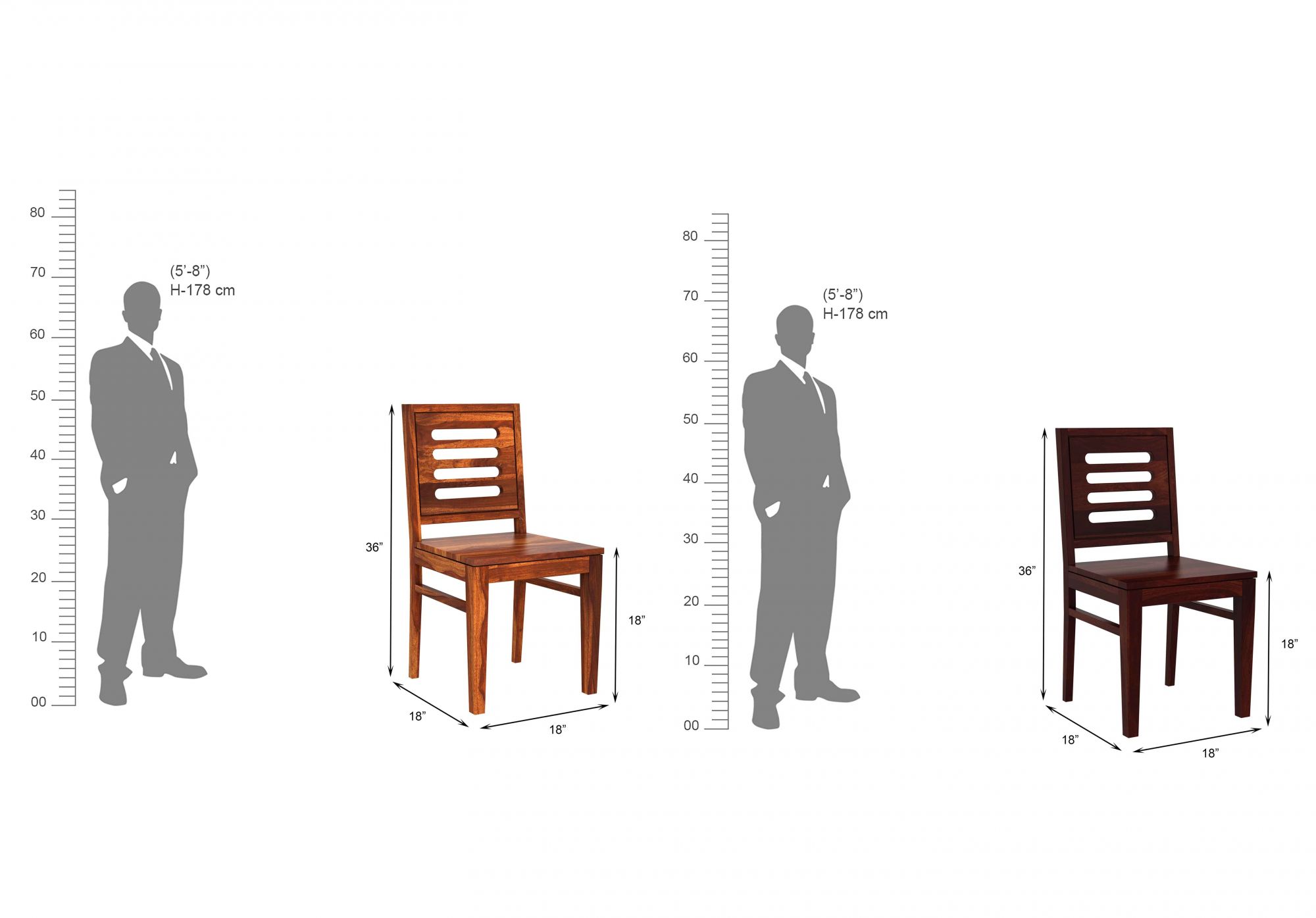Crater 4 Seater Wooden Dining Table