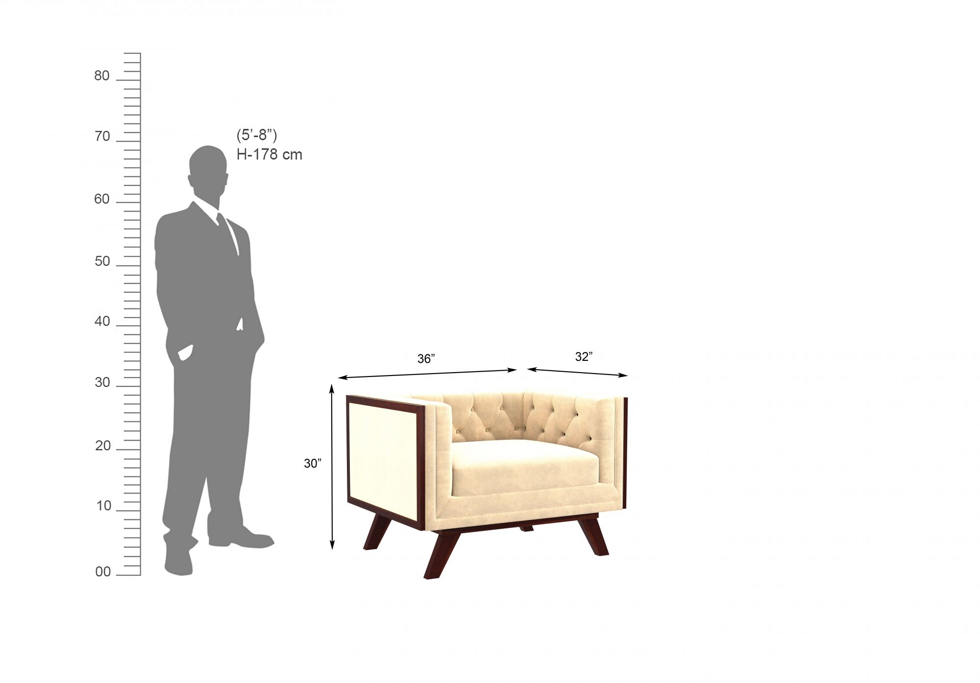 Syros Husk 1 Seater Sofa