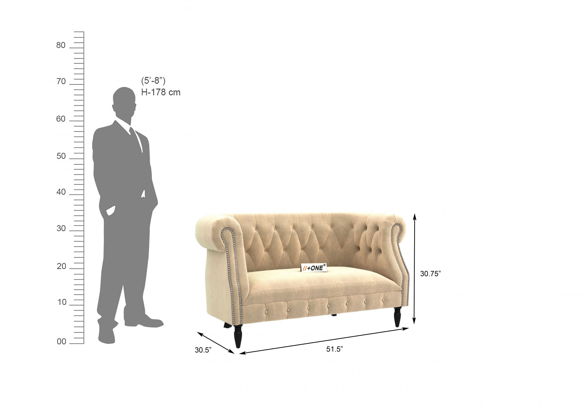 Baron Husk 2 Seater Sofa