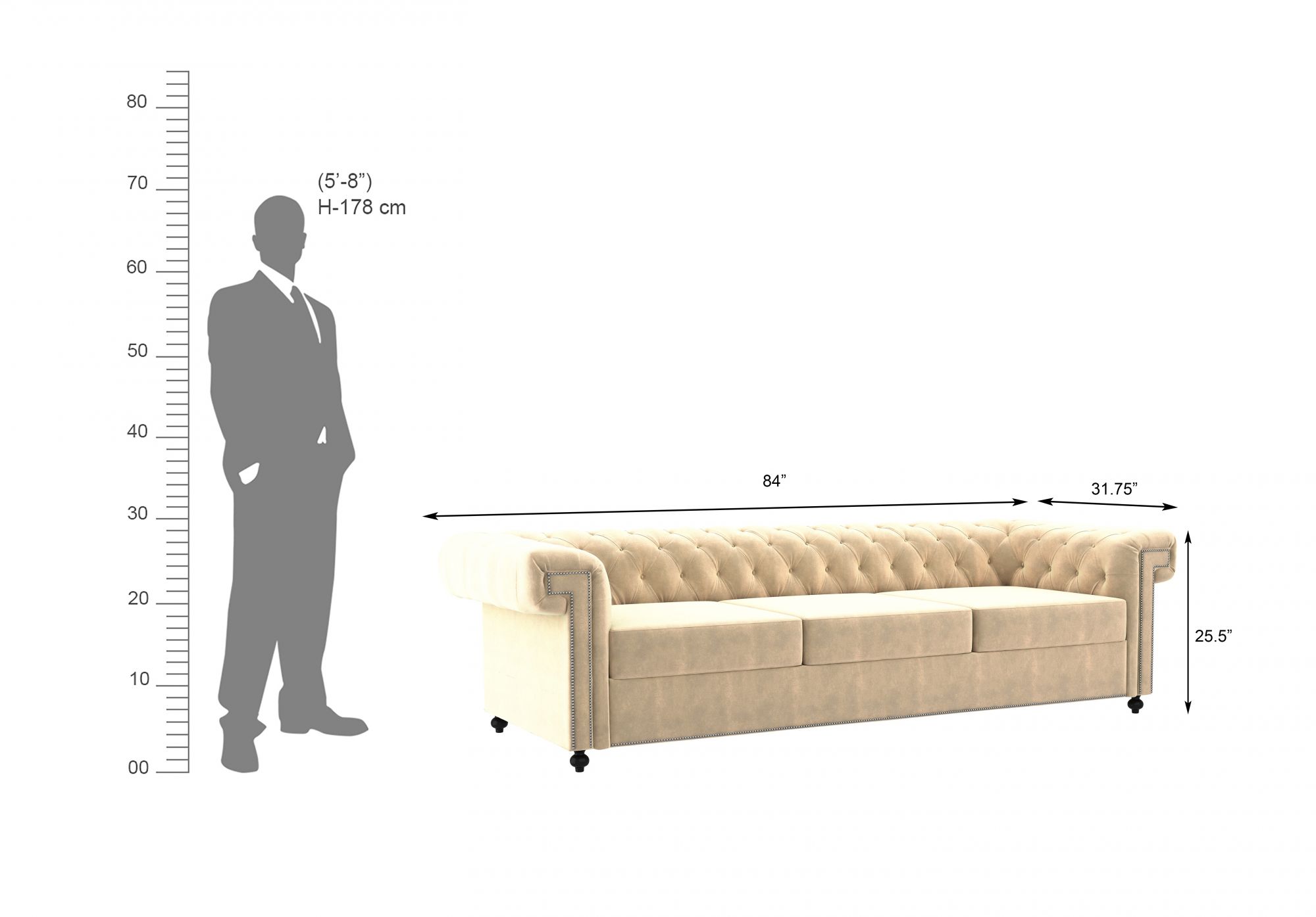 Octa Husk 3 Seater Sofa