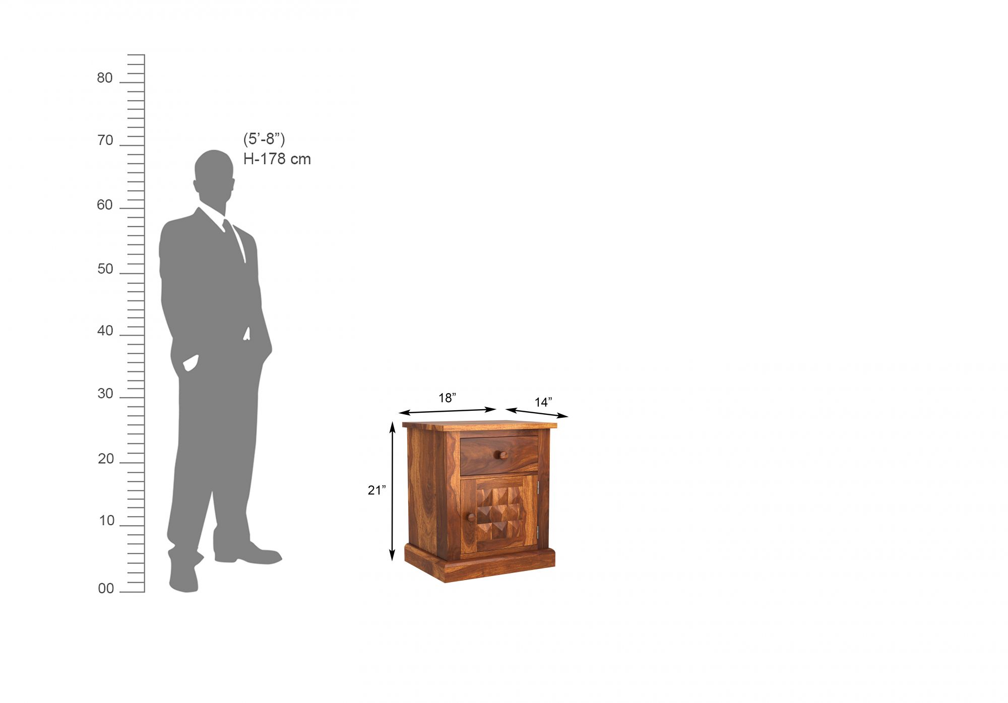 Diamond Bedside Table