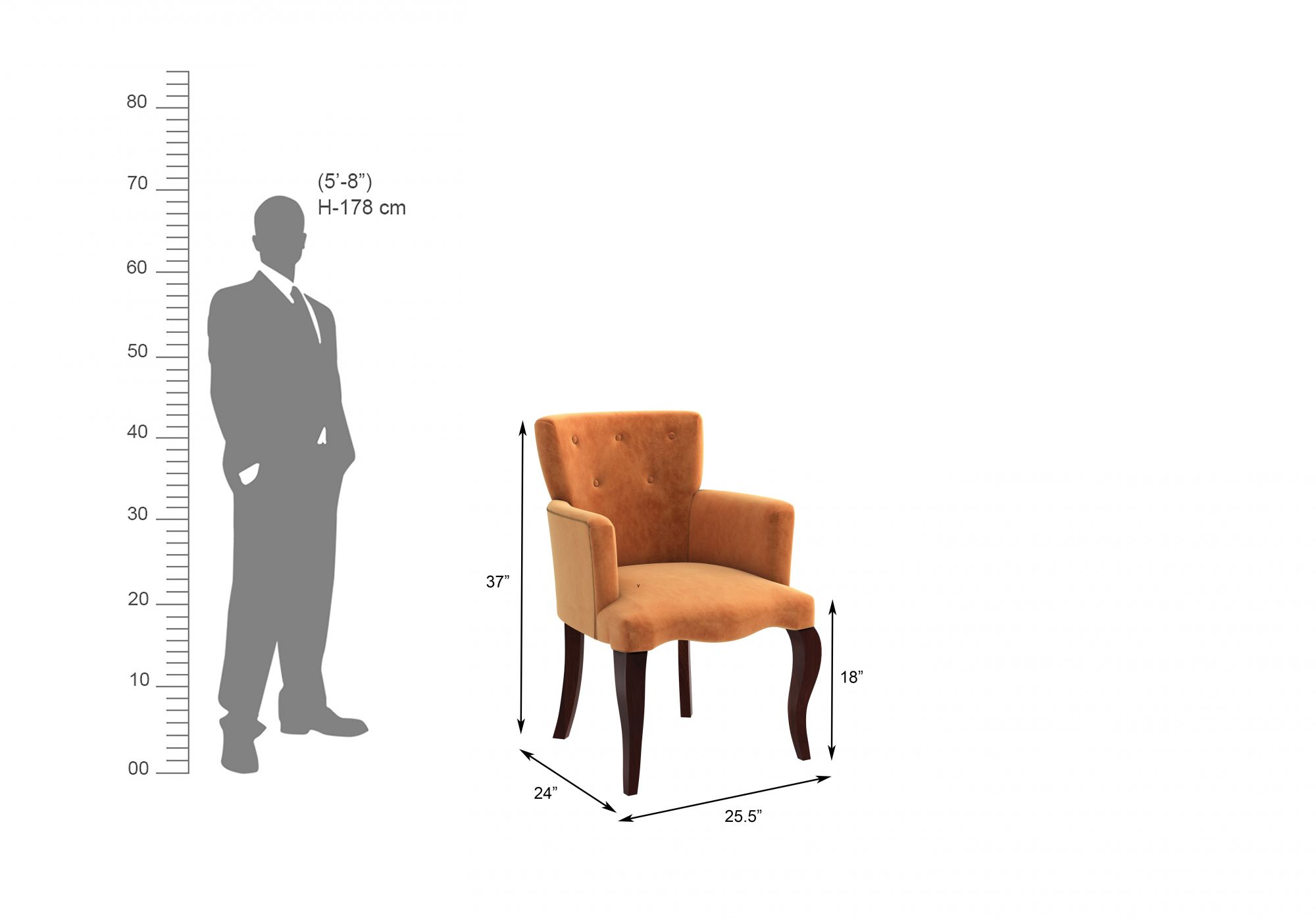 Crown Orange Lounge Chair