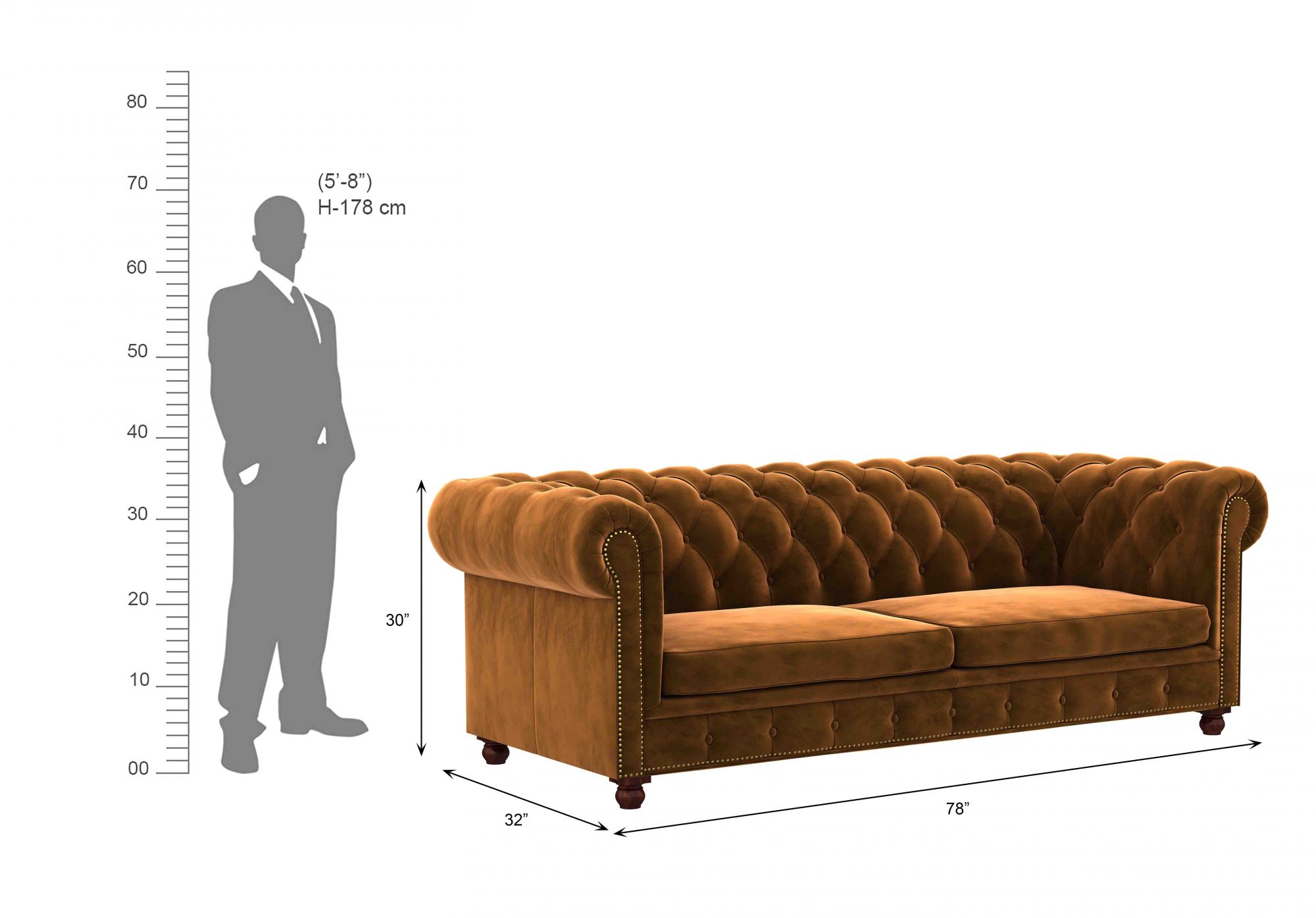 Windsor Brown 7 Seater Sofa Set 3211