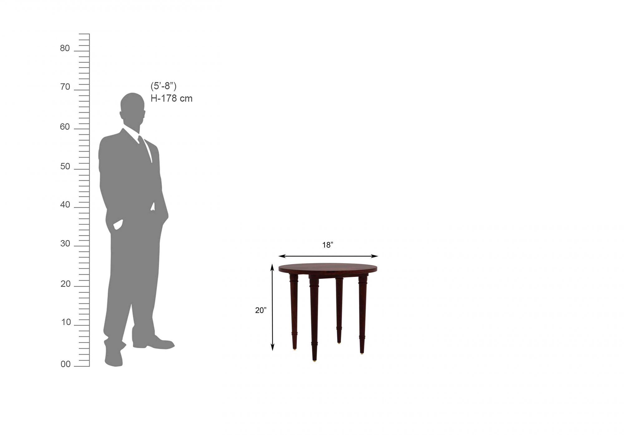 Megan Sheesham Wood Side Table