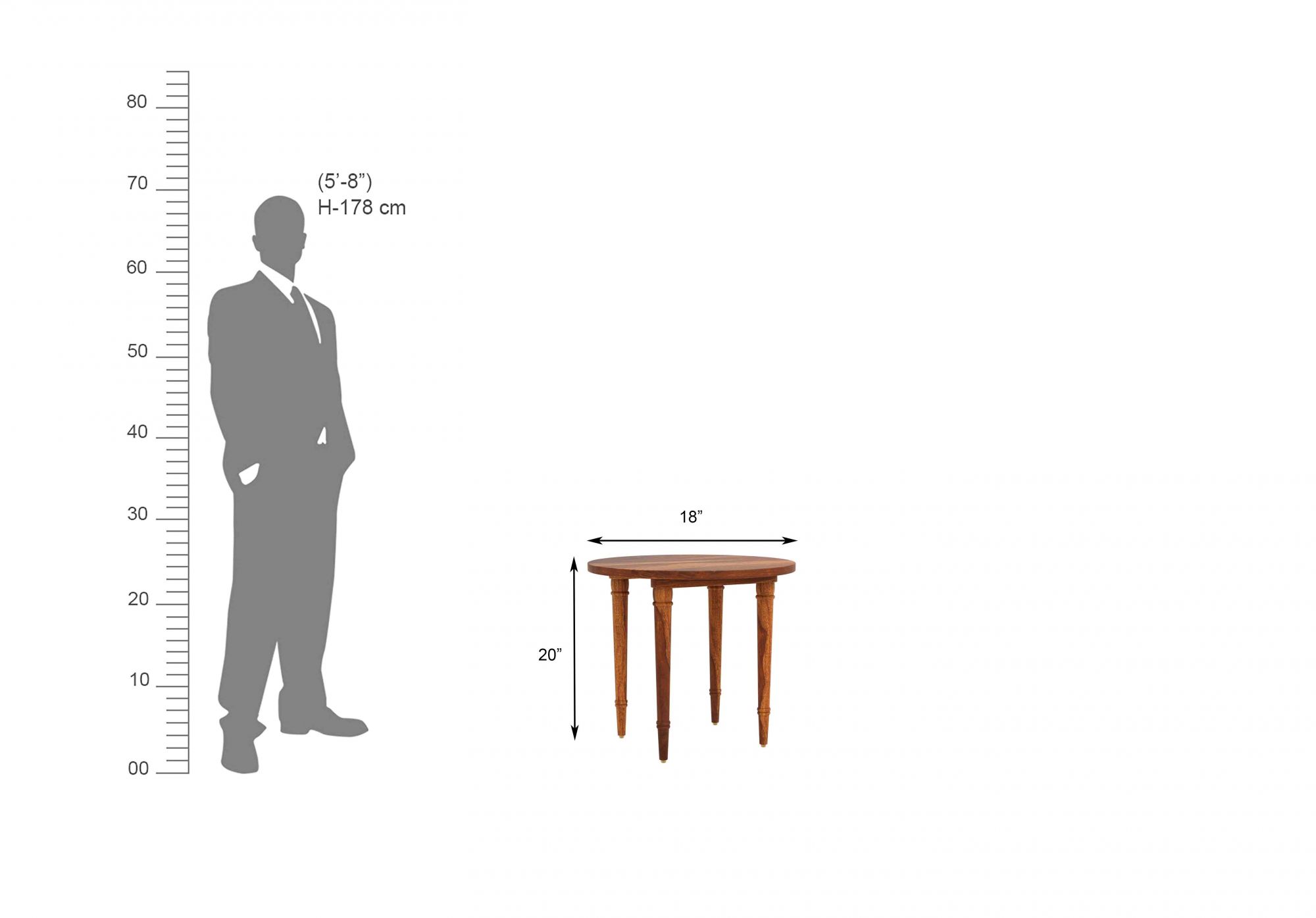 Megan Sheesham Wood Side Table