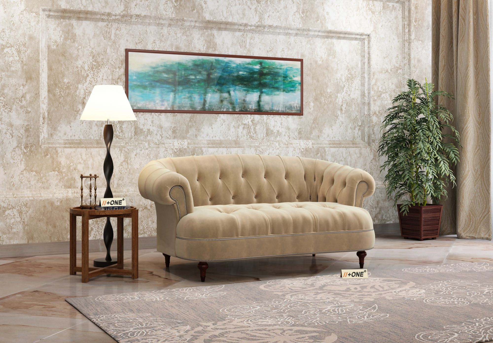 Duke Husk 2 Seater Sofa