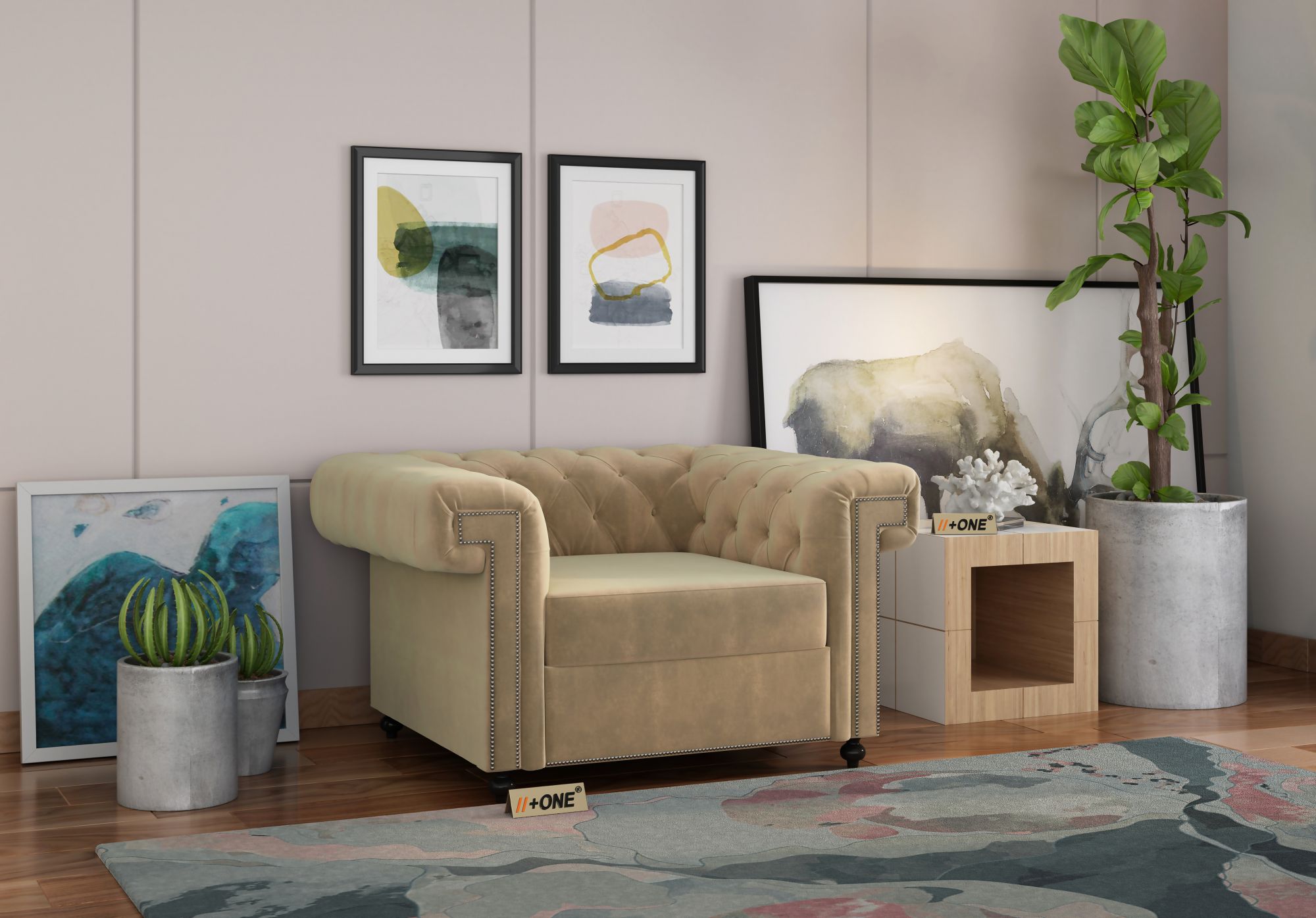 Octa Husk 1 Seater Sofa