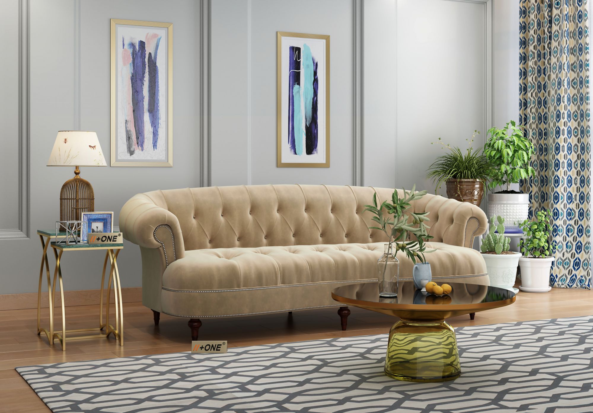 Duke Husk 3 Seater Sofa