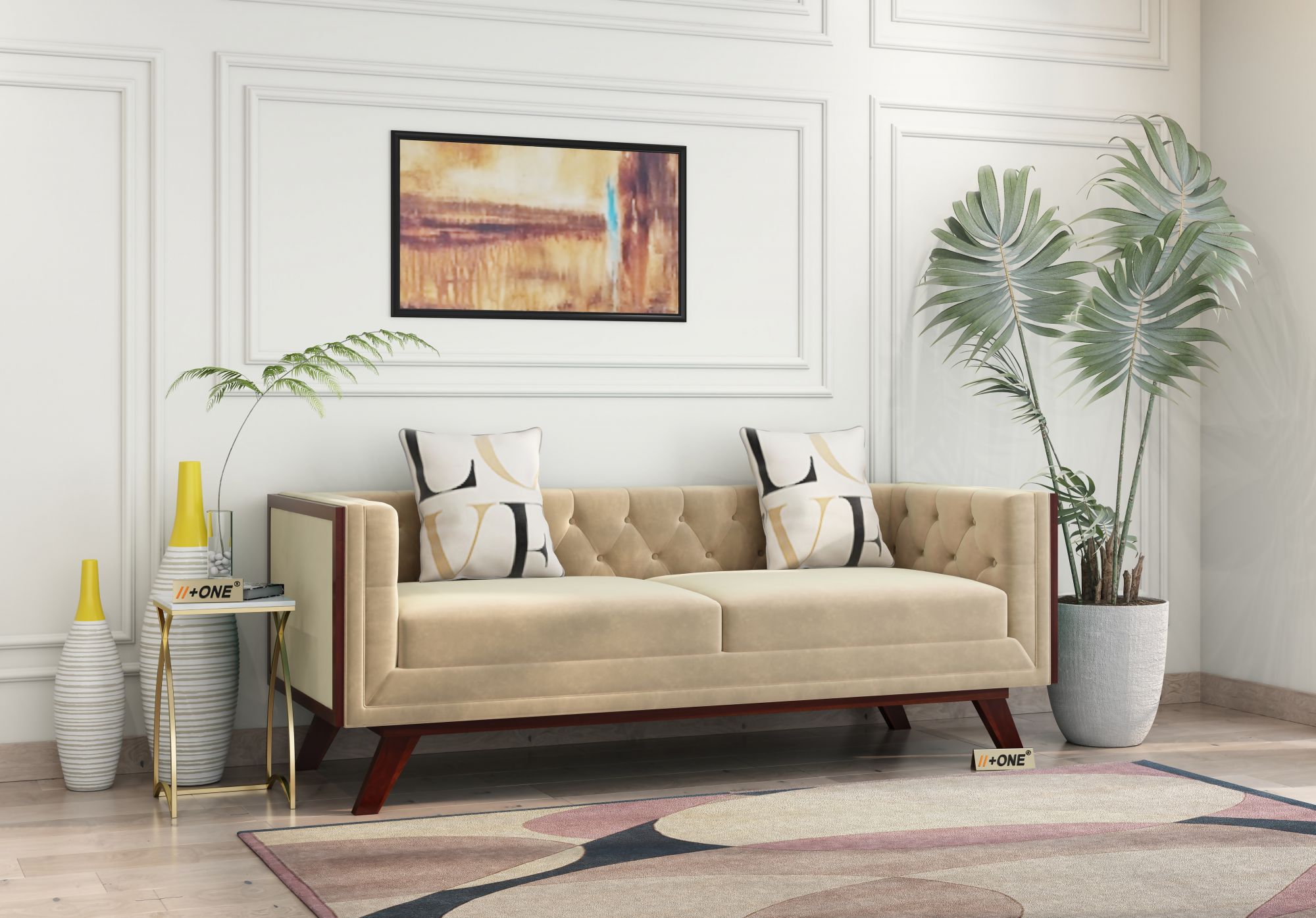 Syros Husk 3 Seater Sofa