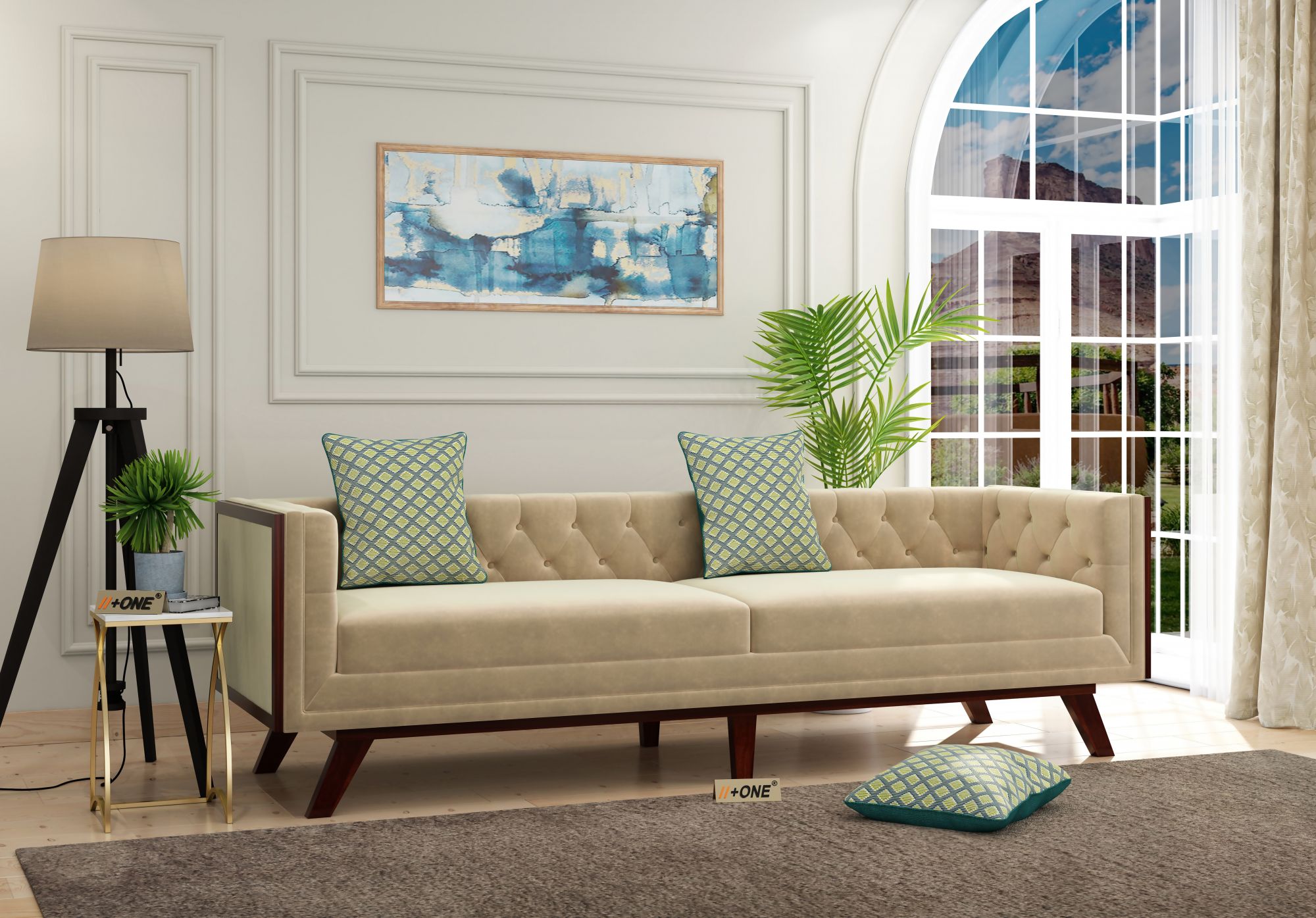 Syros Husk 4 Seater Sofa