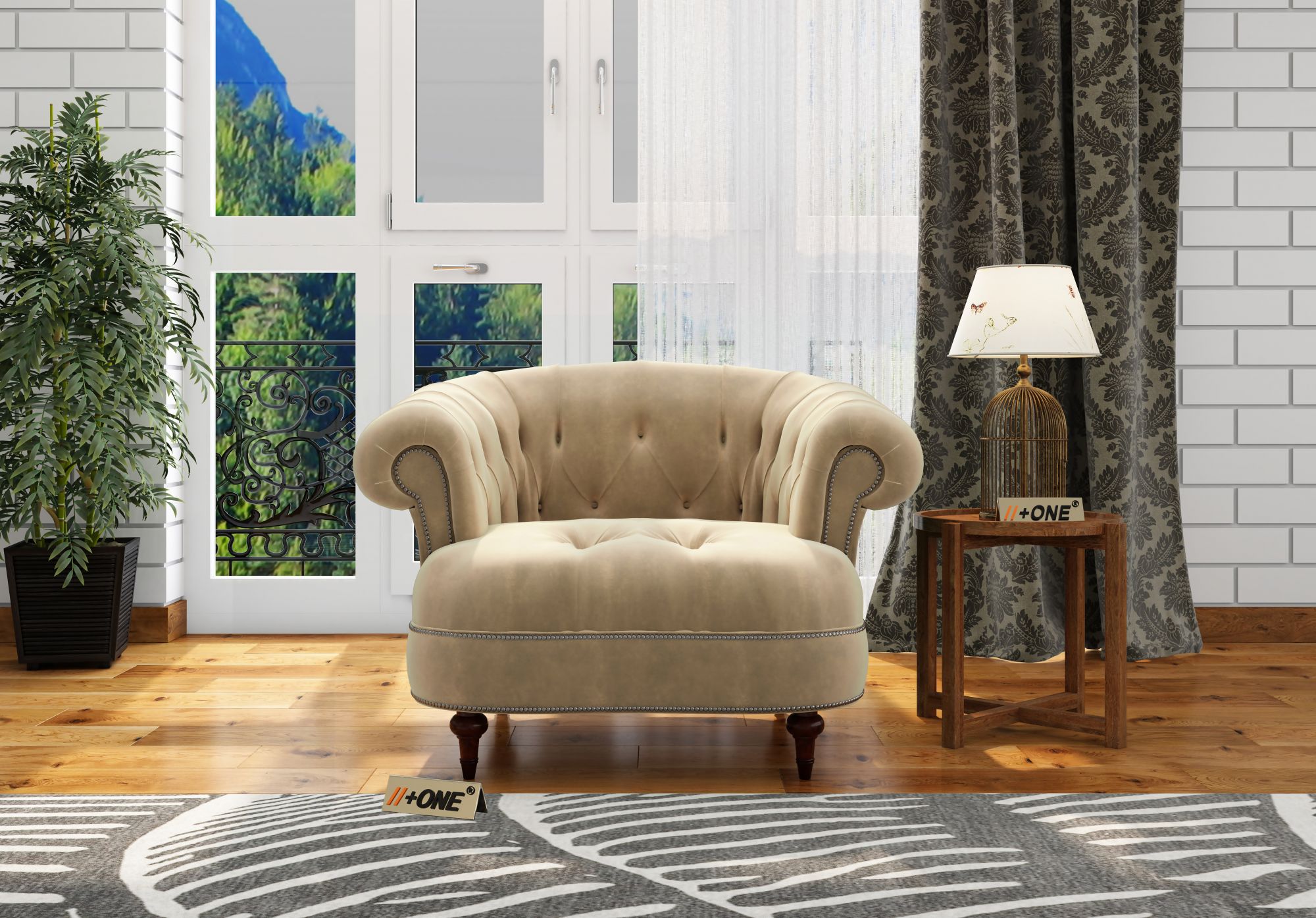 Duke Husk 1 Seater Sofa