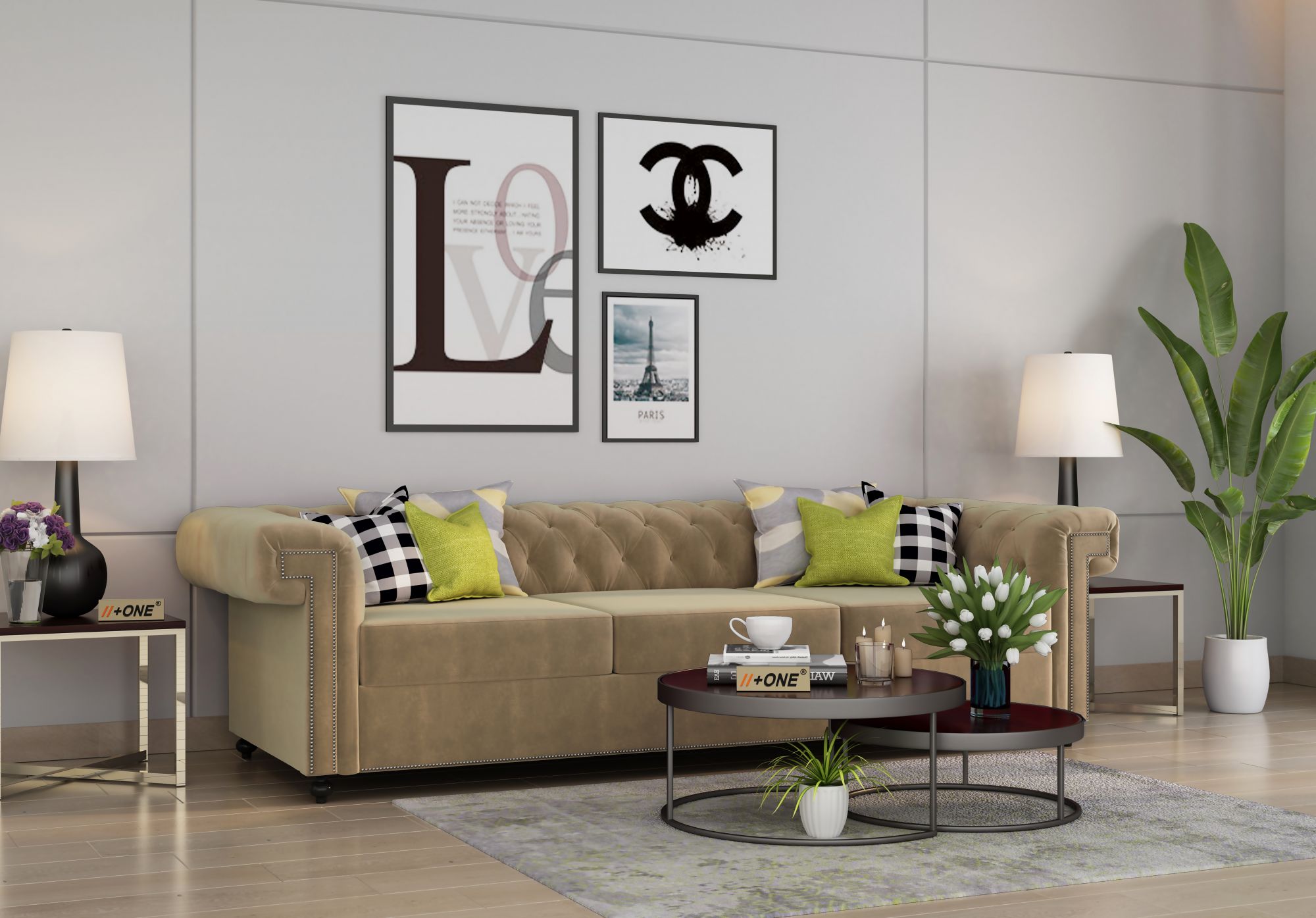 Octa Husk 3 Seater Sofa