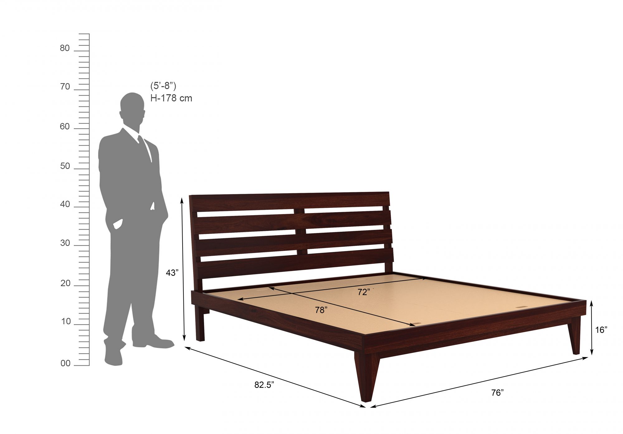 Aksi Bed Without Storage