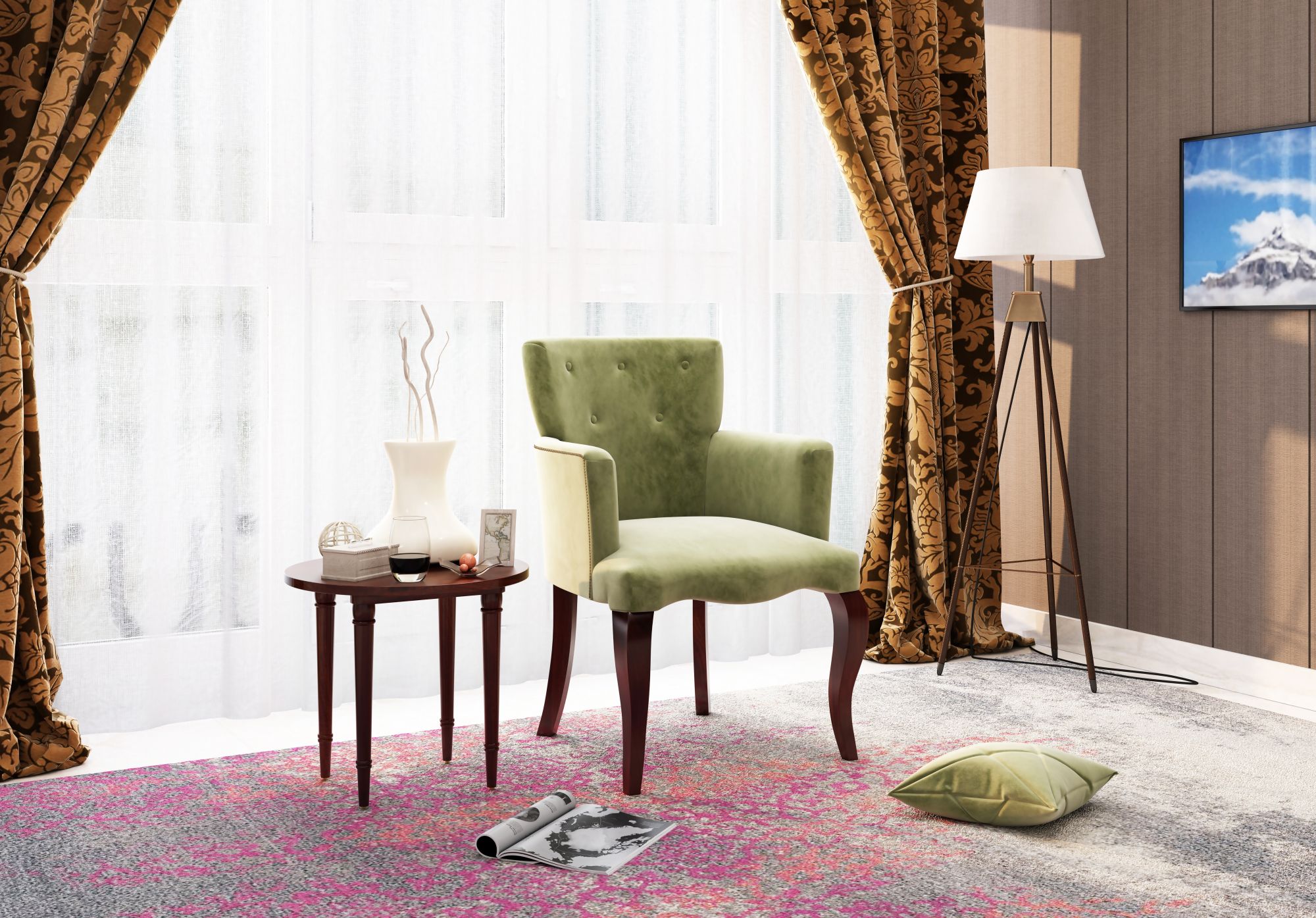 Crown Green Lounge Chair