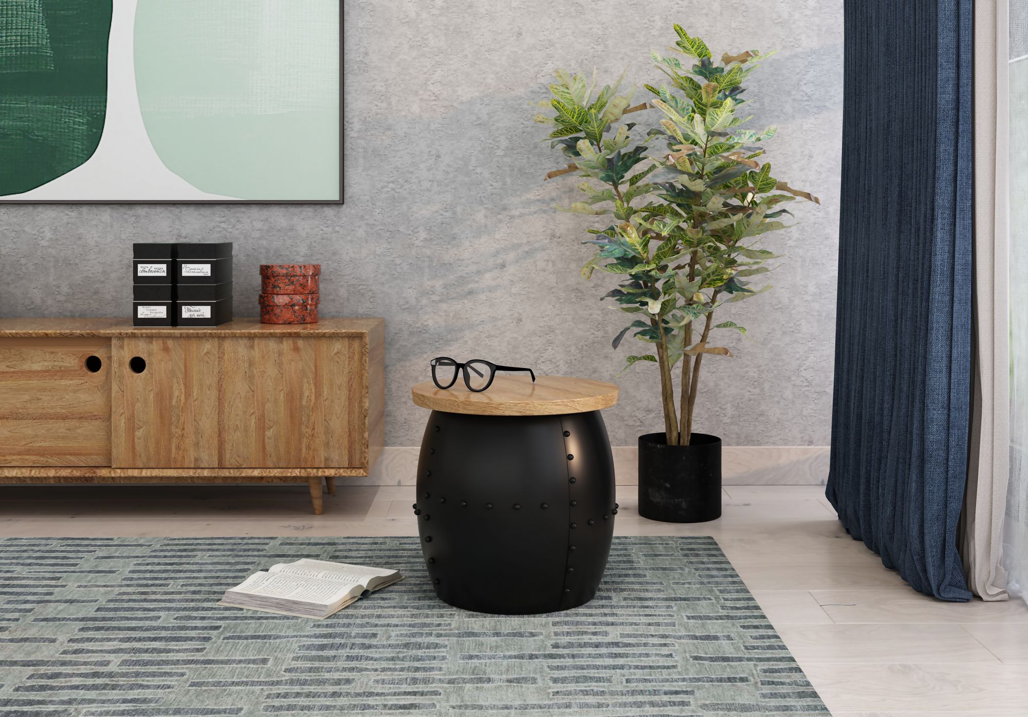 Gordon Coffee Table Cum Stool