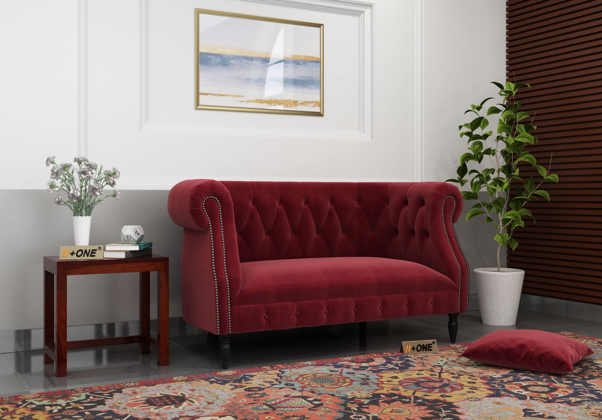Baron Pomegranate 2 Seater Sofa