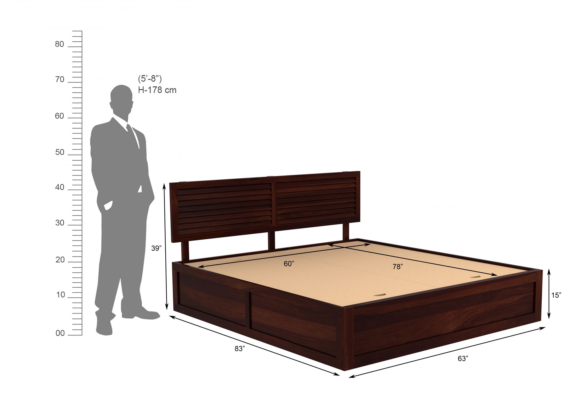 Tahura Bed With Front Storage