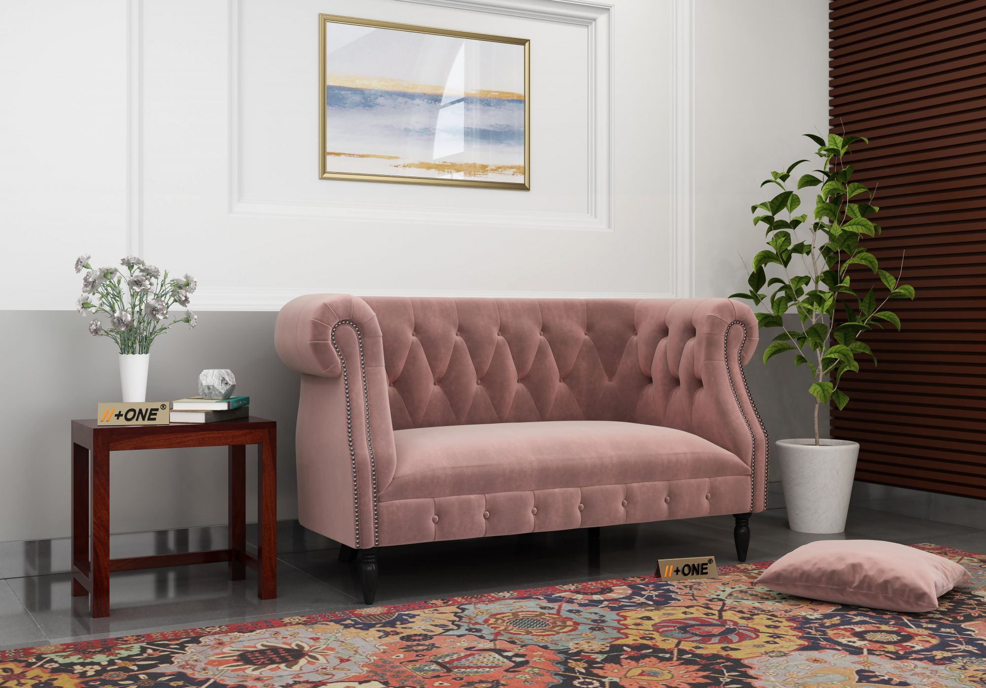 Baron Rose Dust 2 Seater Sofa