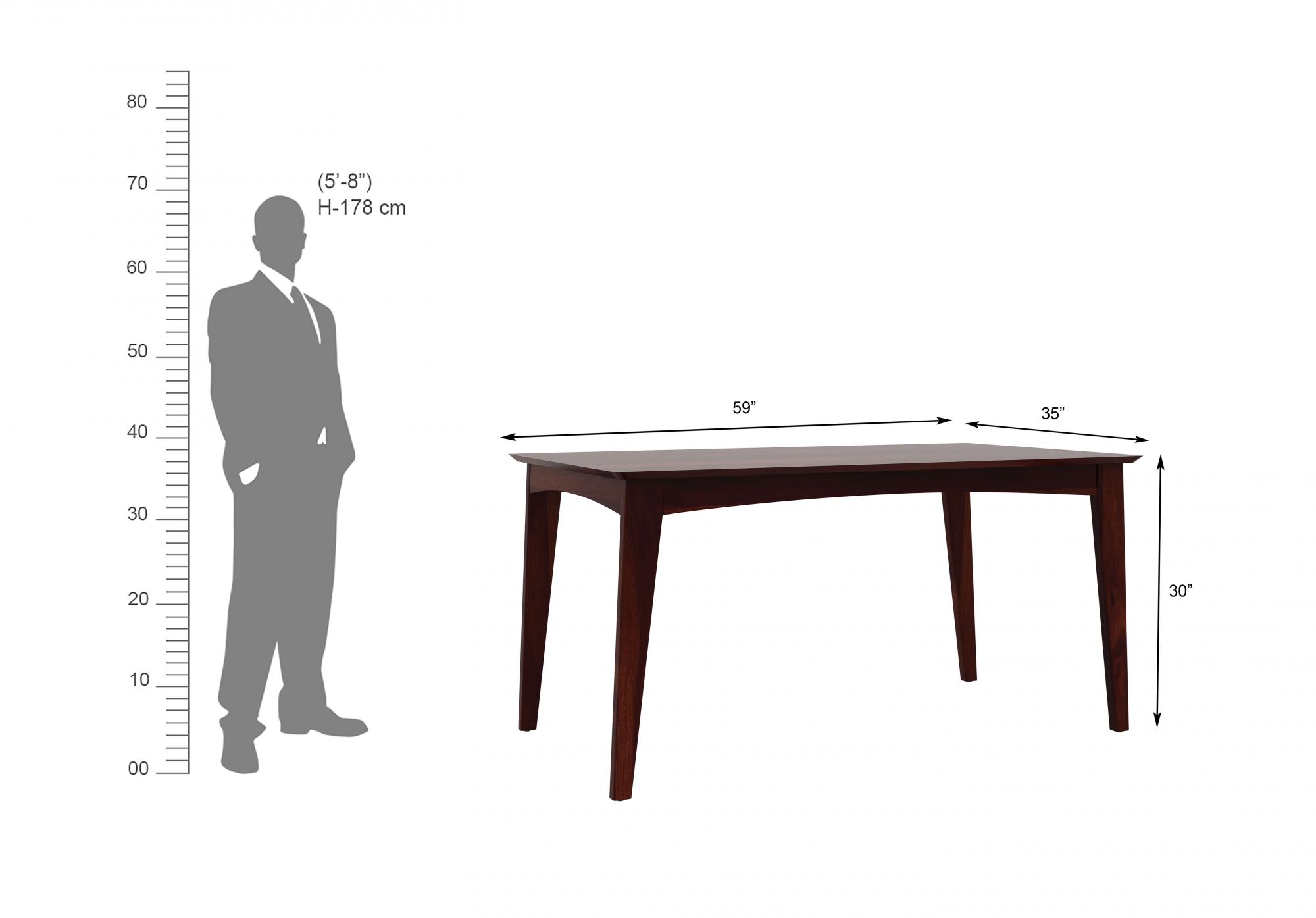 Gozo Sheesham Wood Dining Table 6 Seater