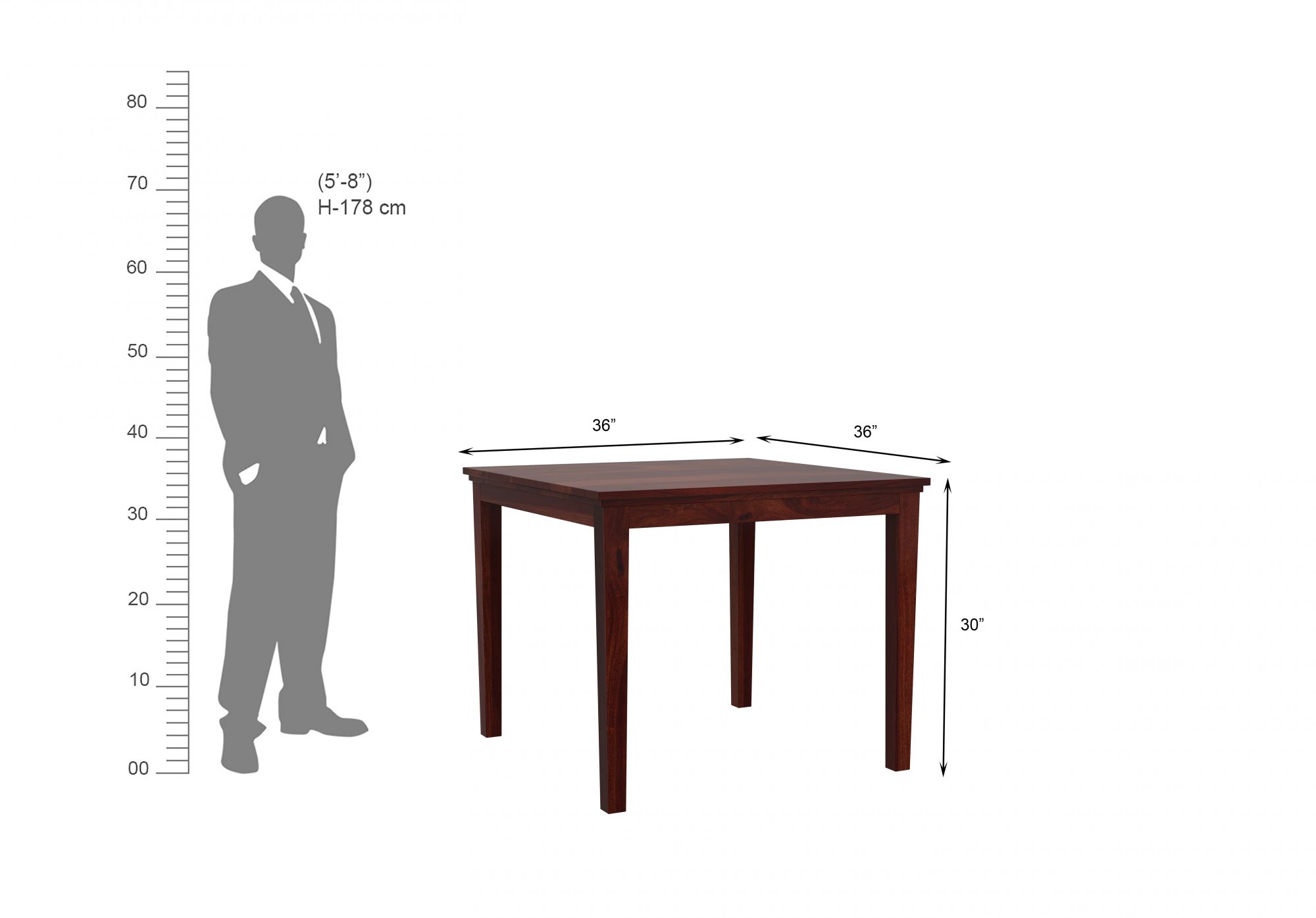 Luzon Sheesham Wood 4 Seater Dining Table