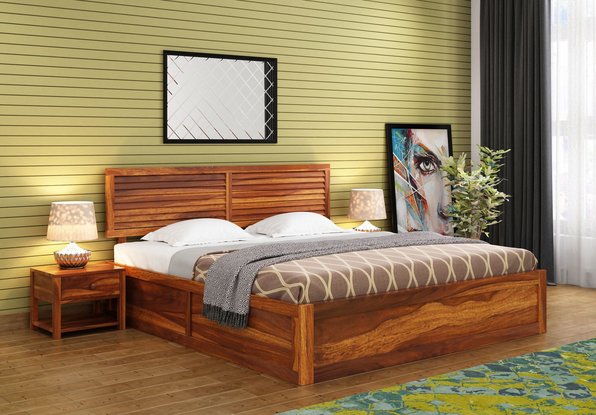Tahura Bed With Front Storage