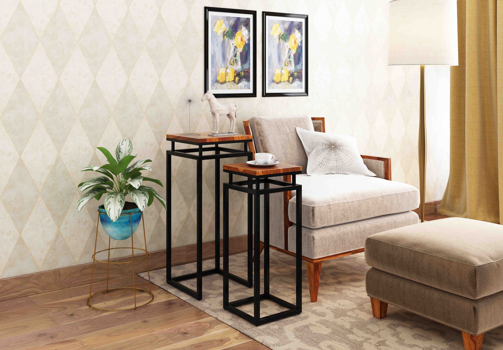 Nord Solid Wood Nesting Table