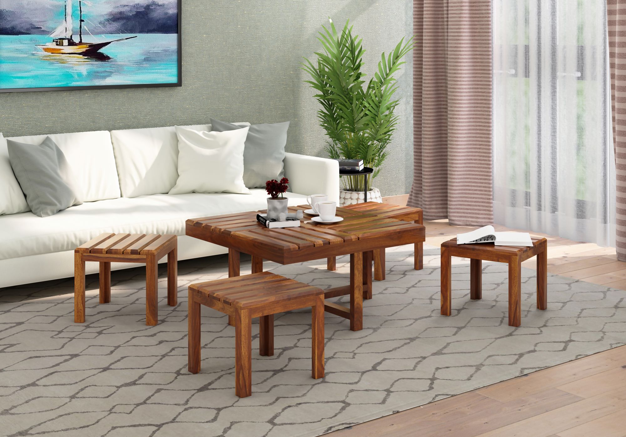 Tresco 4 Stool Coffee Table