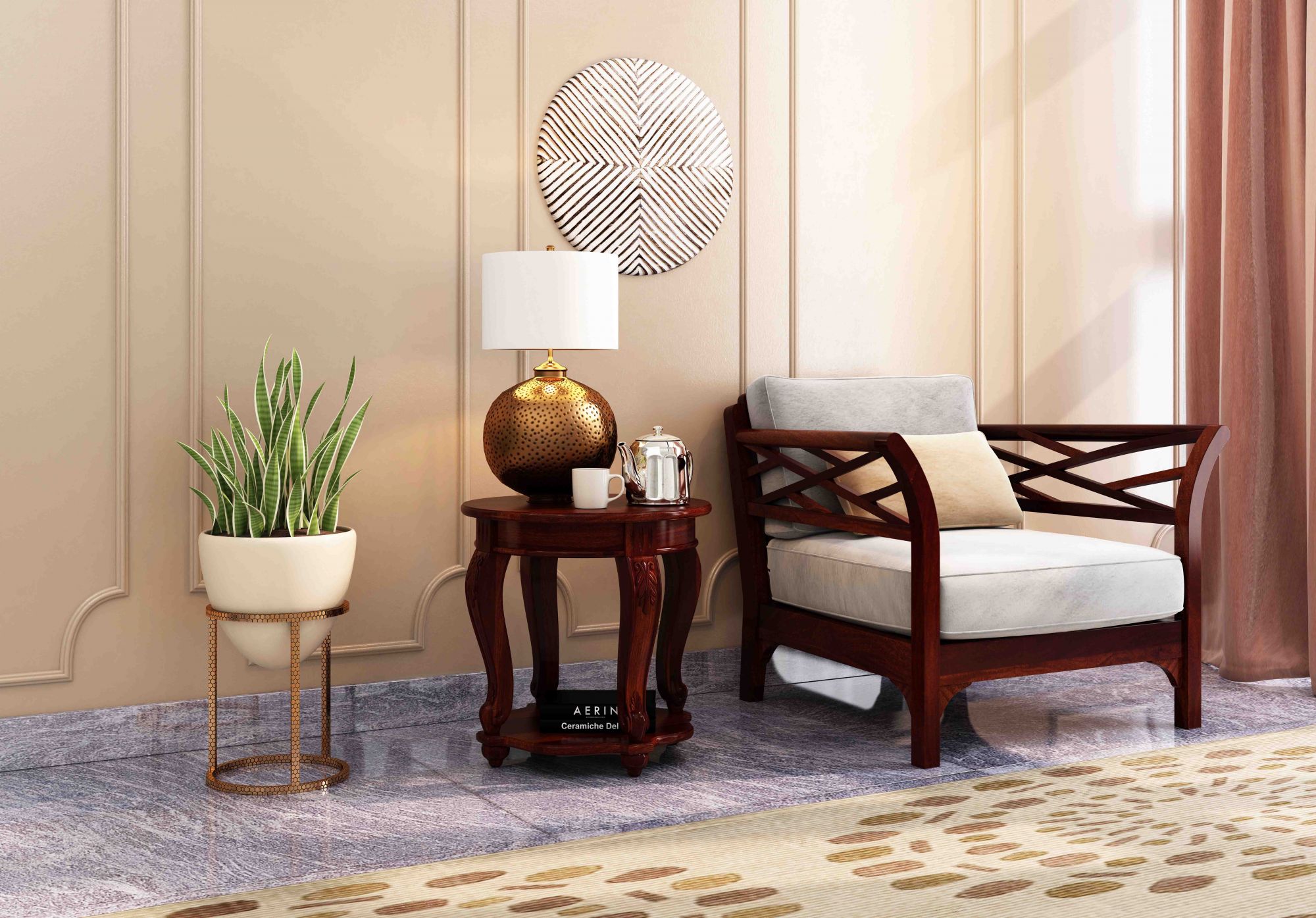 Azores Sheesham Wood Side Table