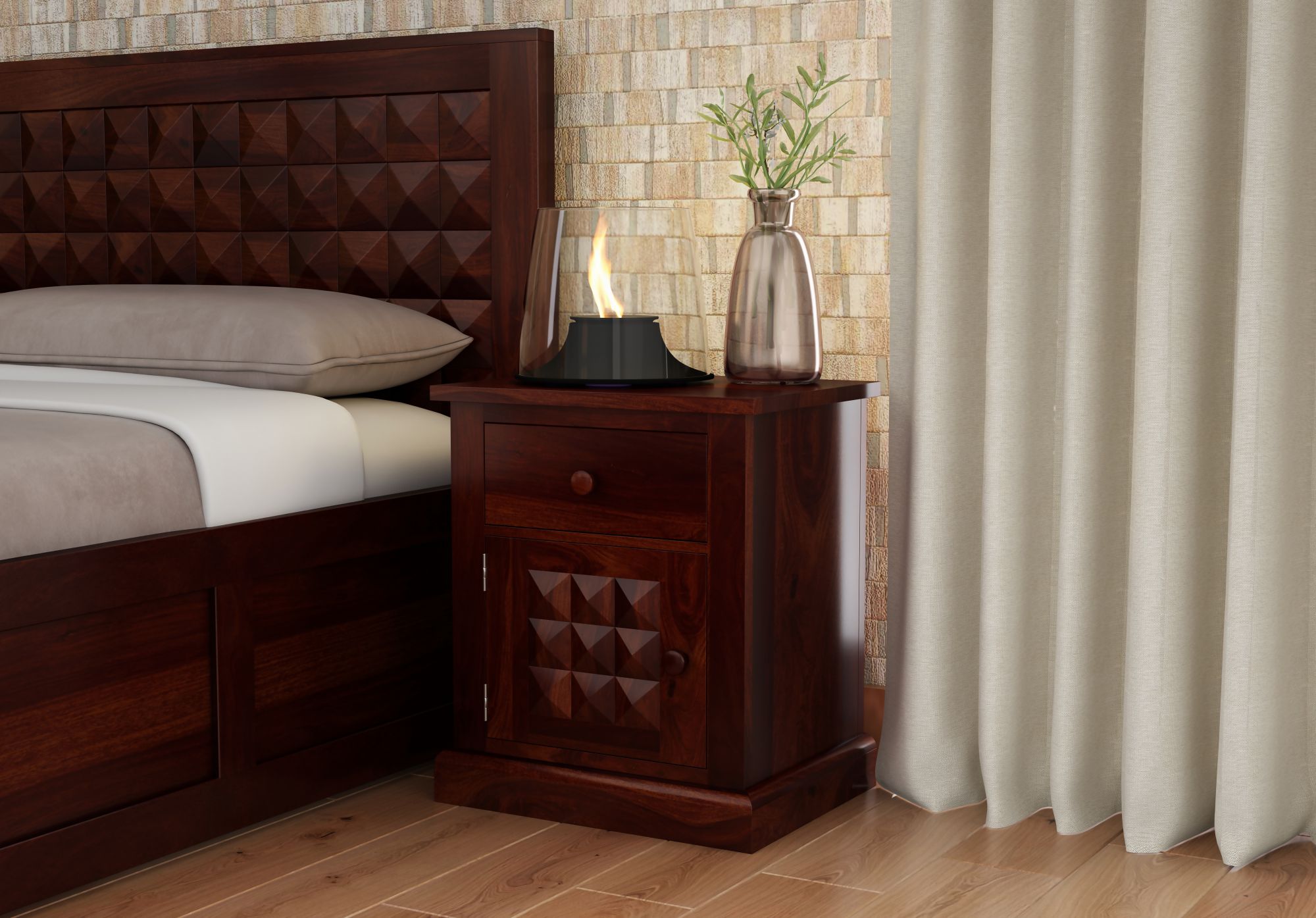 Diamond Bedside Table